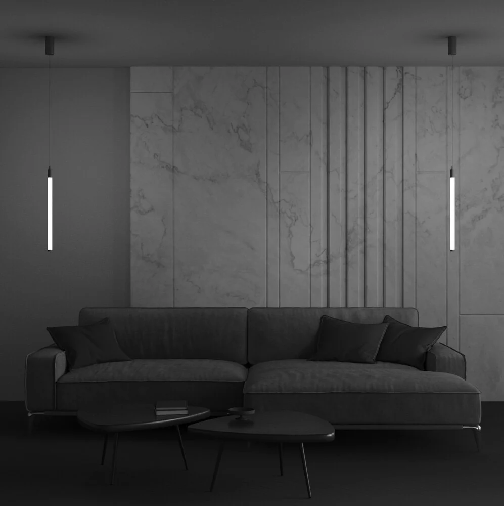 Ray Small/ Large LED Hanging Light - White/Gold/Black Finish - Image 13
