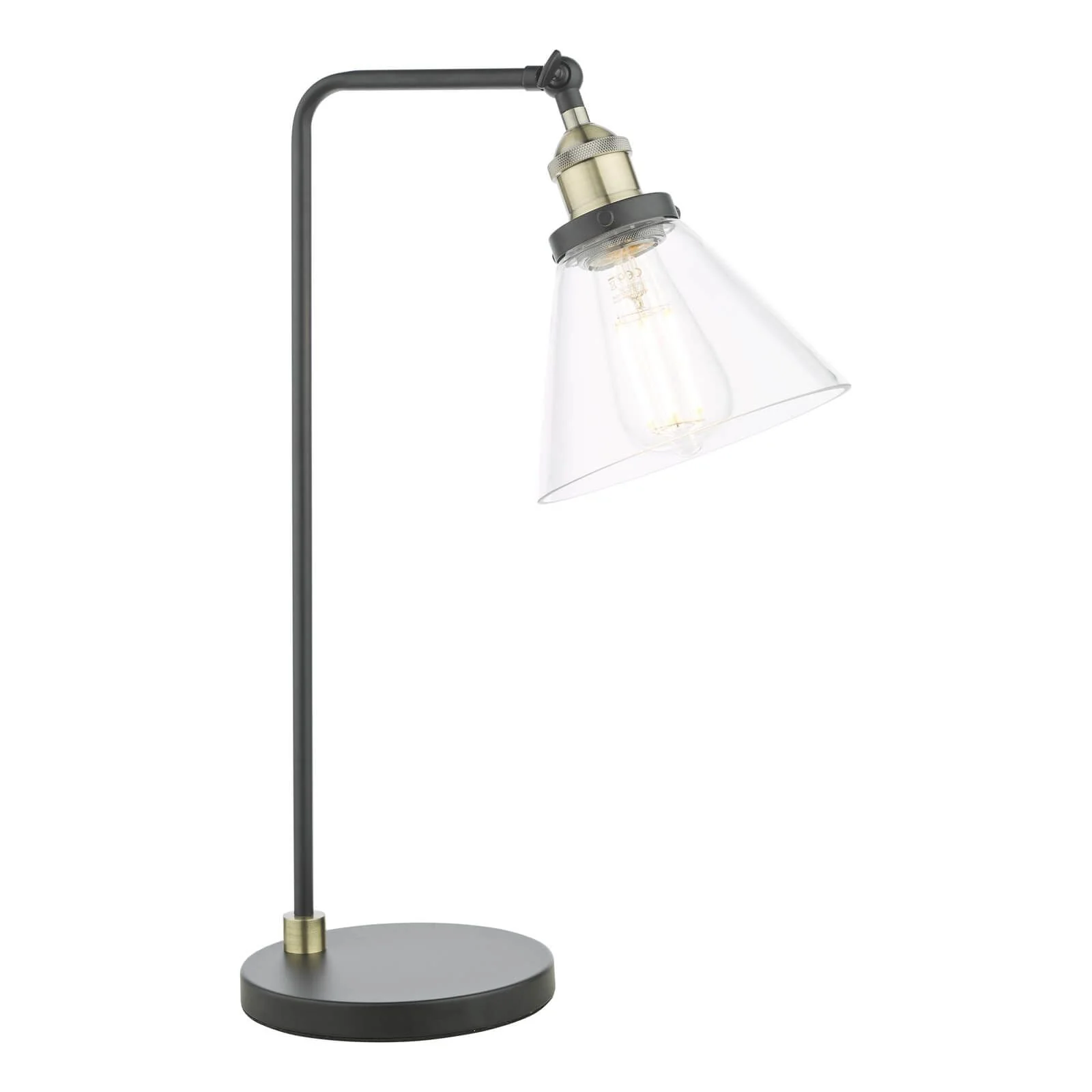 Ray Table Lamp Antique Brass and Glass - Image 2