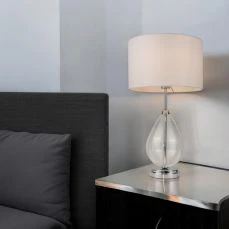 Rayna Crystal Table Lamp- Antique Brass/ Polished Chrome - Image 2