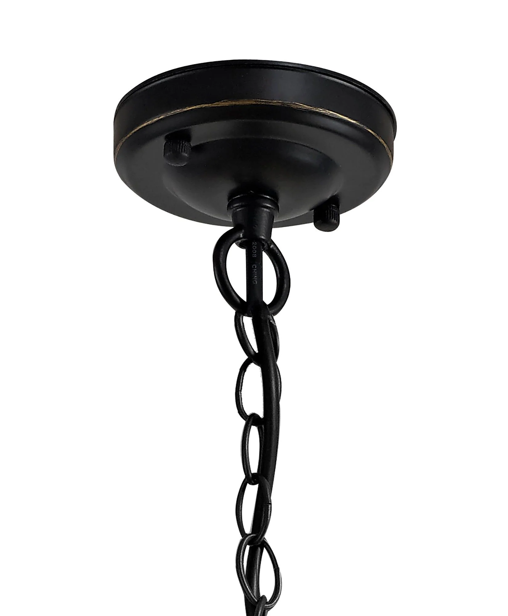 Razor Pendant, 1 x E27, Black & Gold With Seeded Clear Glass, IP54, 2yrs Warranty - Image 3
