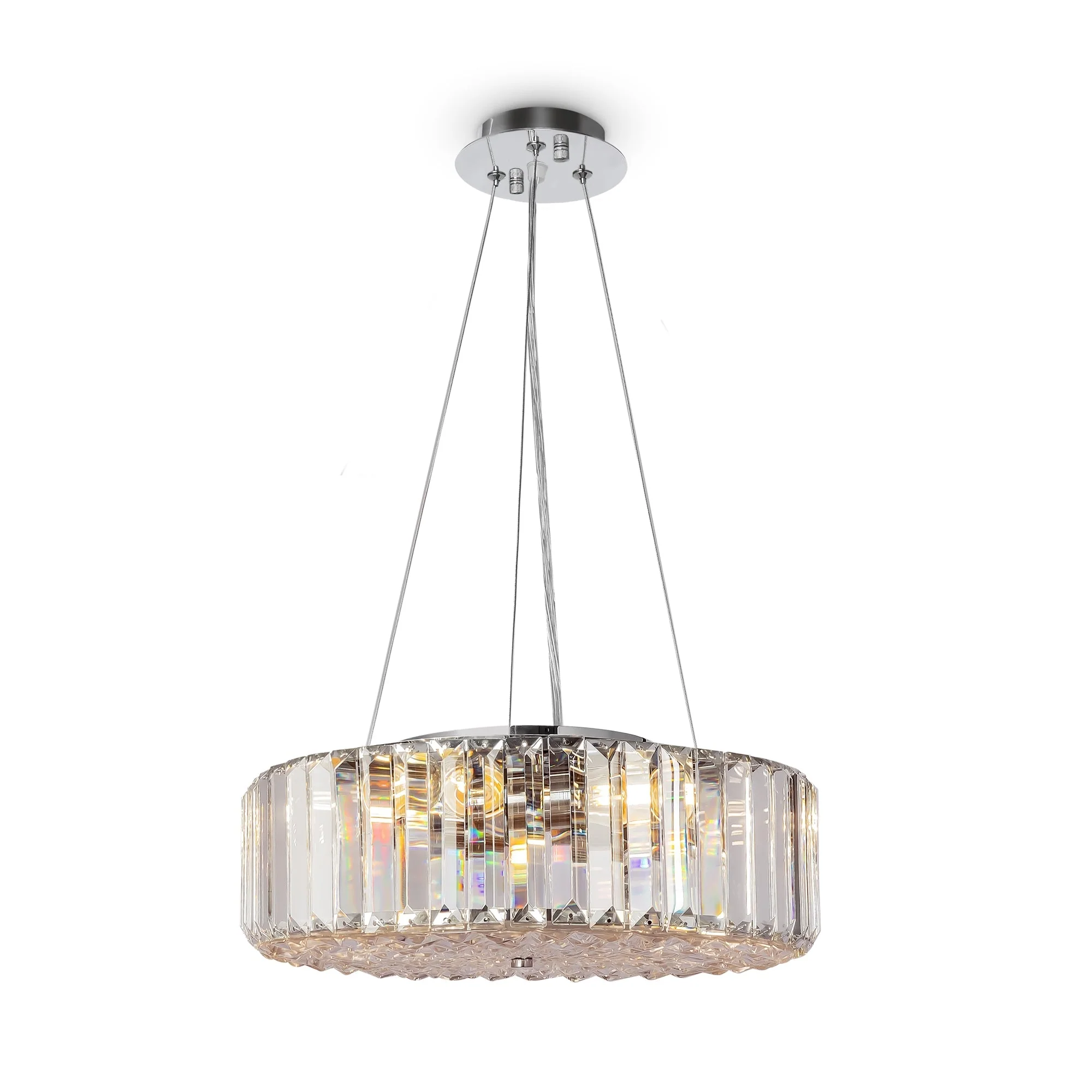 Recinto 6/8Lt Crystal Ceiling Light - Chrome Finish - Image 4
