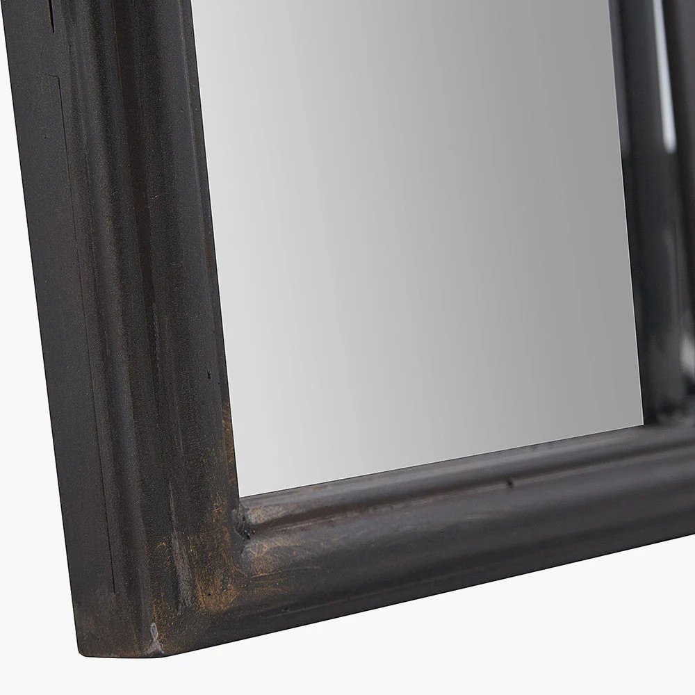 Rectangular Wall/Floor Mirror - Antique Bronze Metal Finish - Image 13