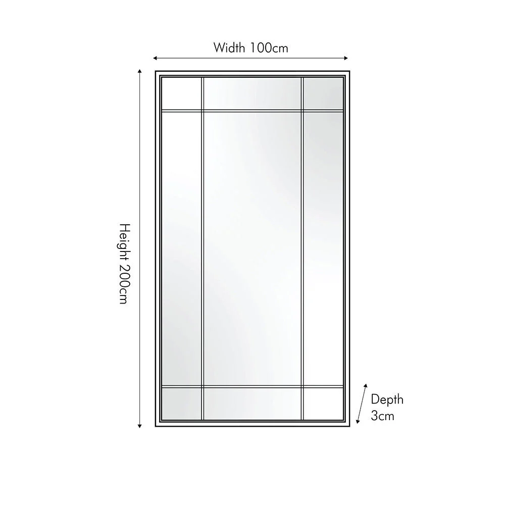 Rectangular Wall/Floor Mirror - Antique Bronze Metal Finish - Image 14