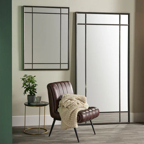 Rectangular Wall/Floor Mirror - Antique Bronze Metal Finish - Image 15