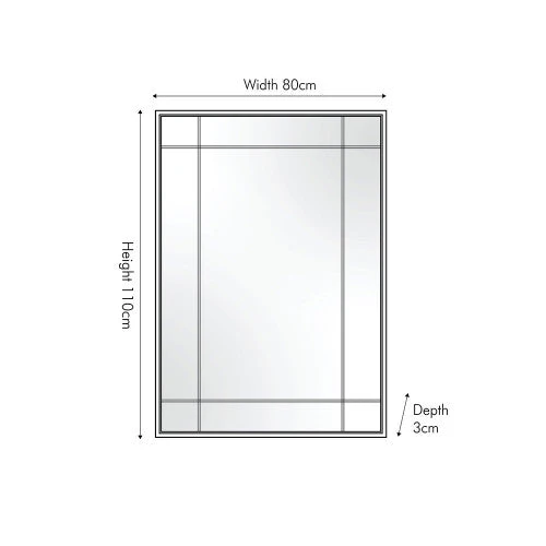 Rectangular Wall/Floor Mirror - Antique Bronze Metal Finish - Image 7