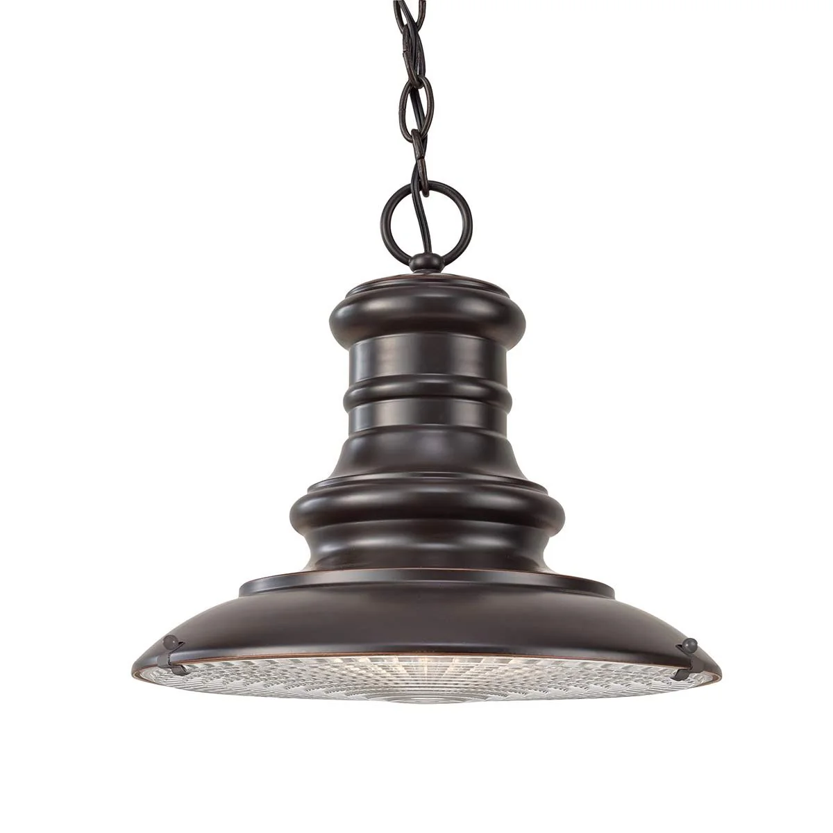 Redding Station 1 Light Medium Chain Lantern - Painted Distressed Bronze/Restoration Bronze IP44 E27 - Image 2