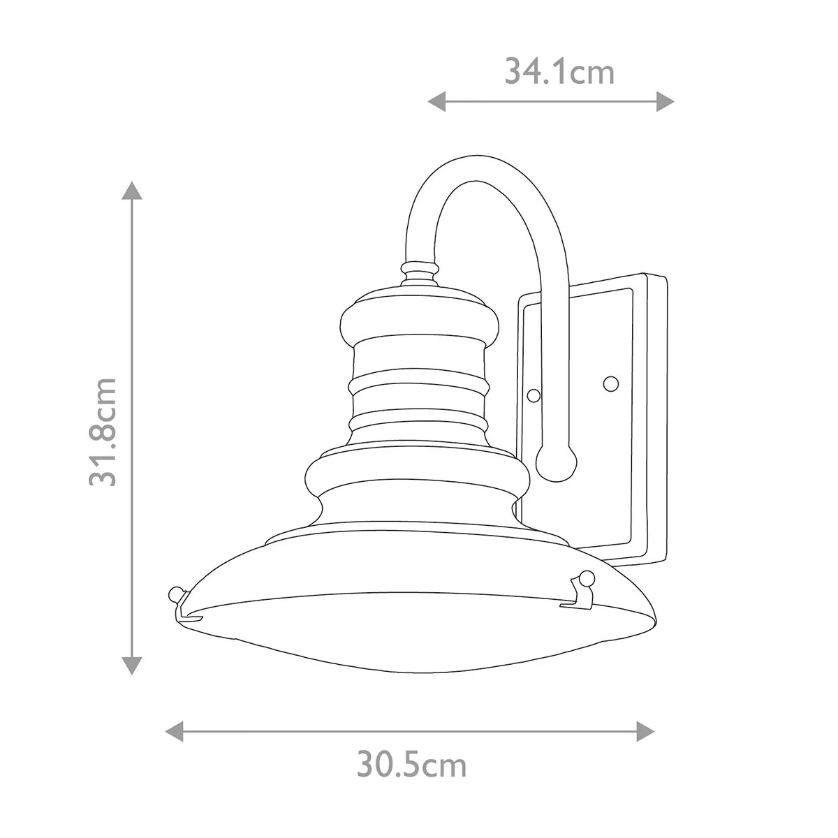 Redding Station Outdoor Wall Lantern - Various Finishes E27 IP44 - Image 12