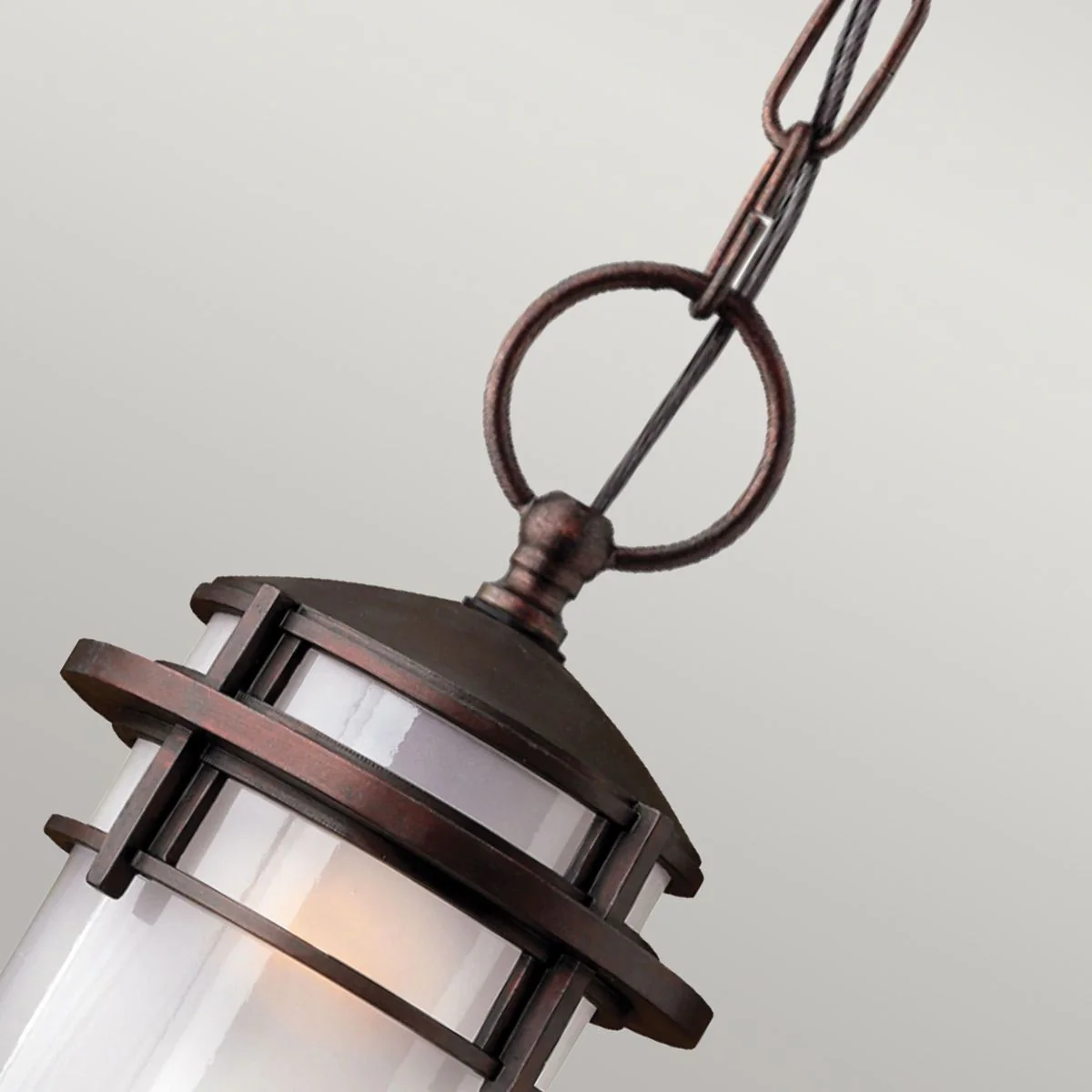 Reef 1 Light Chain Lantern - Hematite/Victorian Bronze IP23 E27 - Image 8