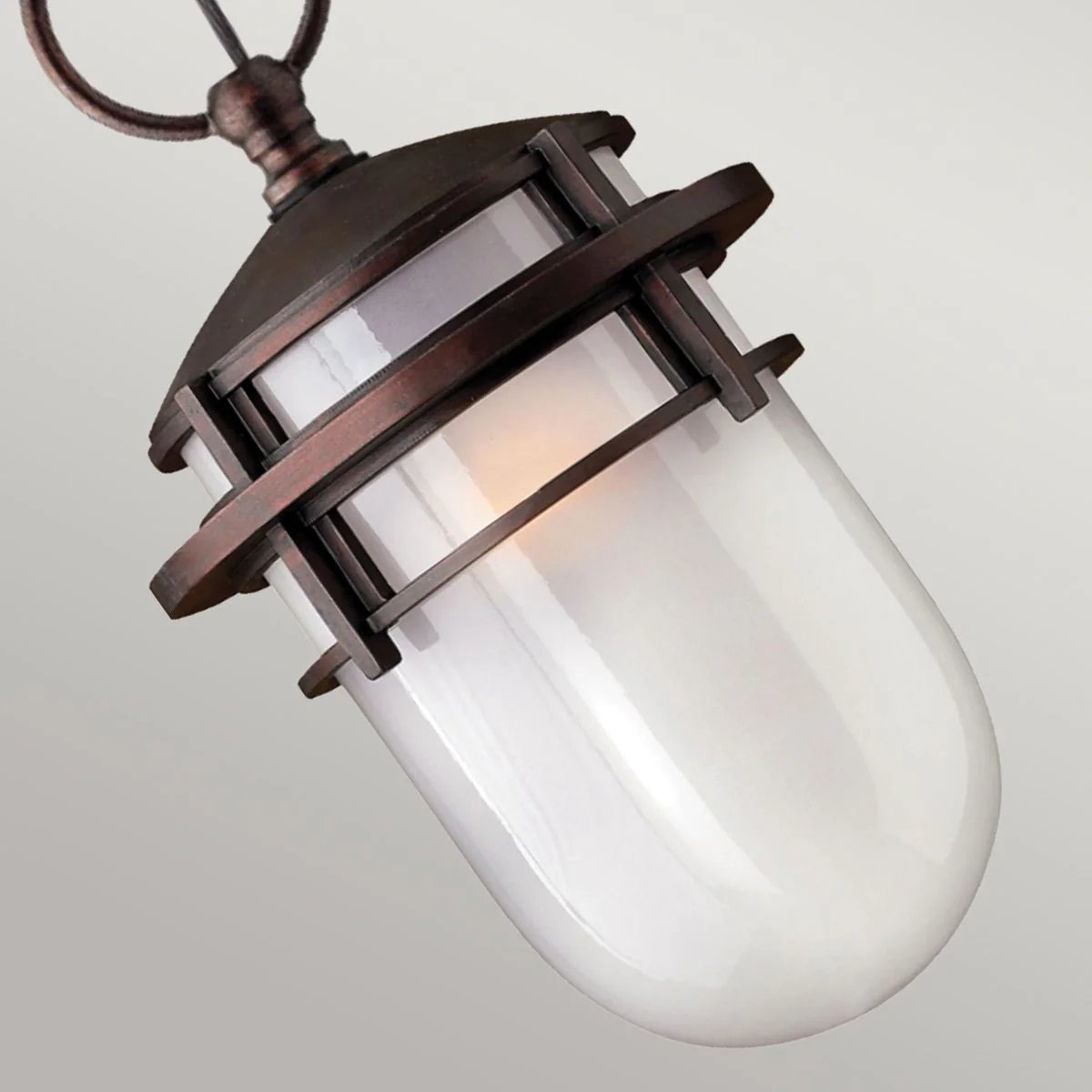Reef 1 Light Chain Lantern - Hematite/Victorian Bronze IP23 E27 - Image 9