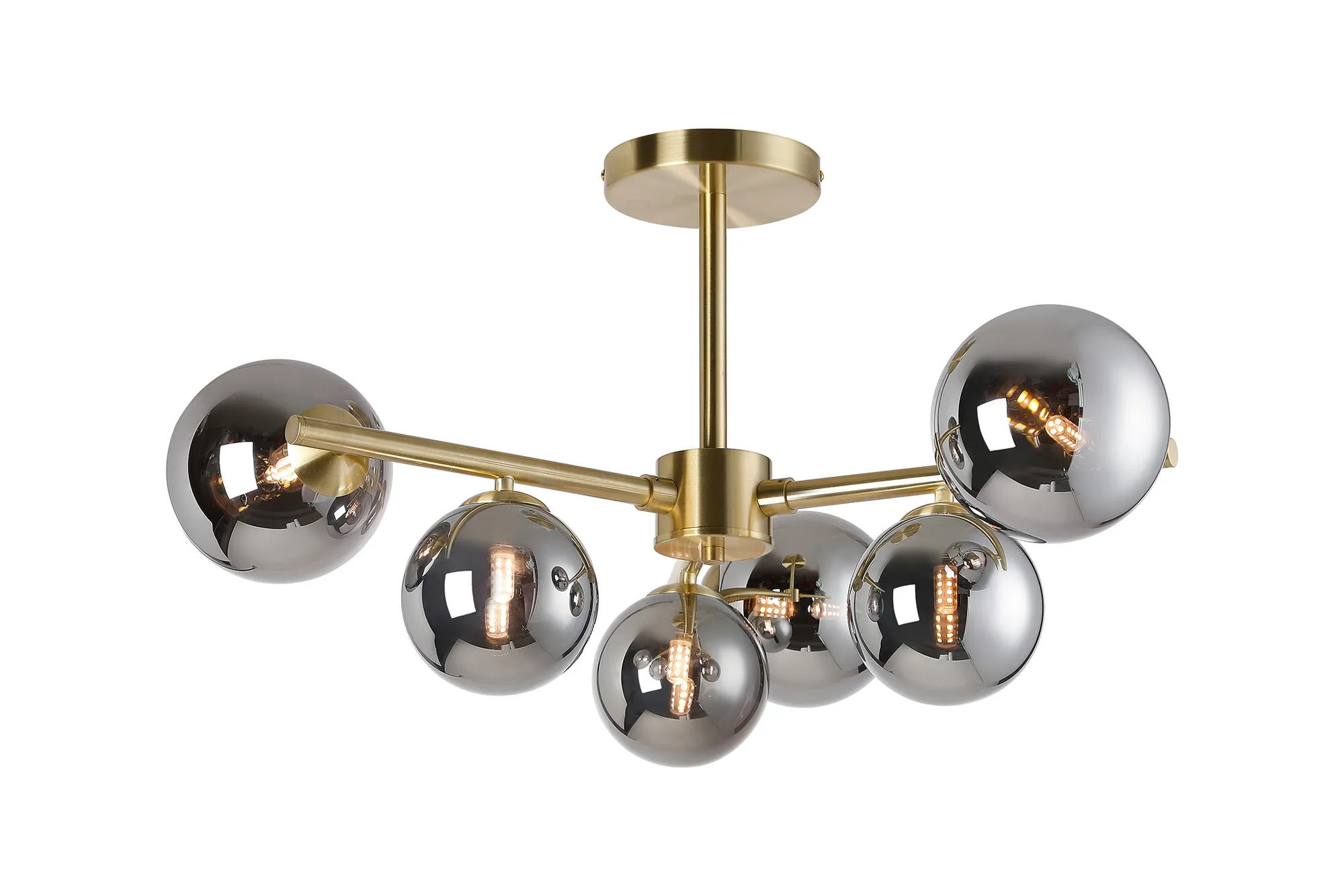 Seville 71.5cm Semi-Flush 3 Arm Ceiling Light, 6 x G9- Various Finishes
