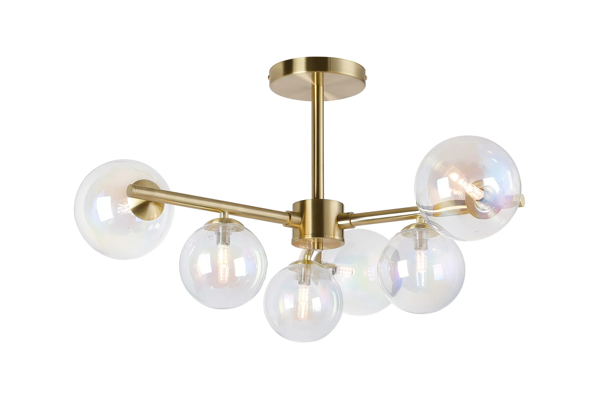 Seville 71.5cm Semi-Flush 3 Arm Ceiling Light, 6 x G9- Various Finishes - Image 10