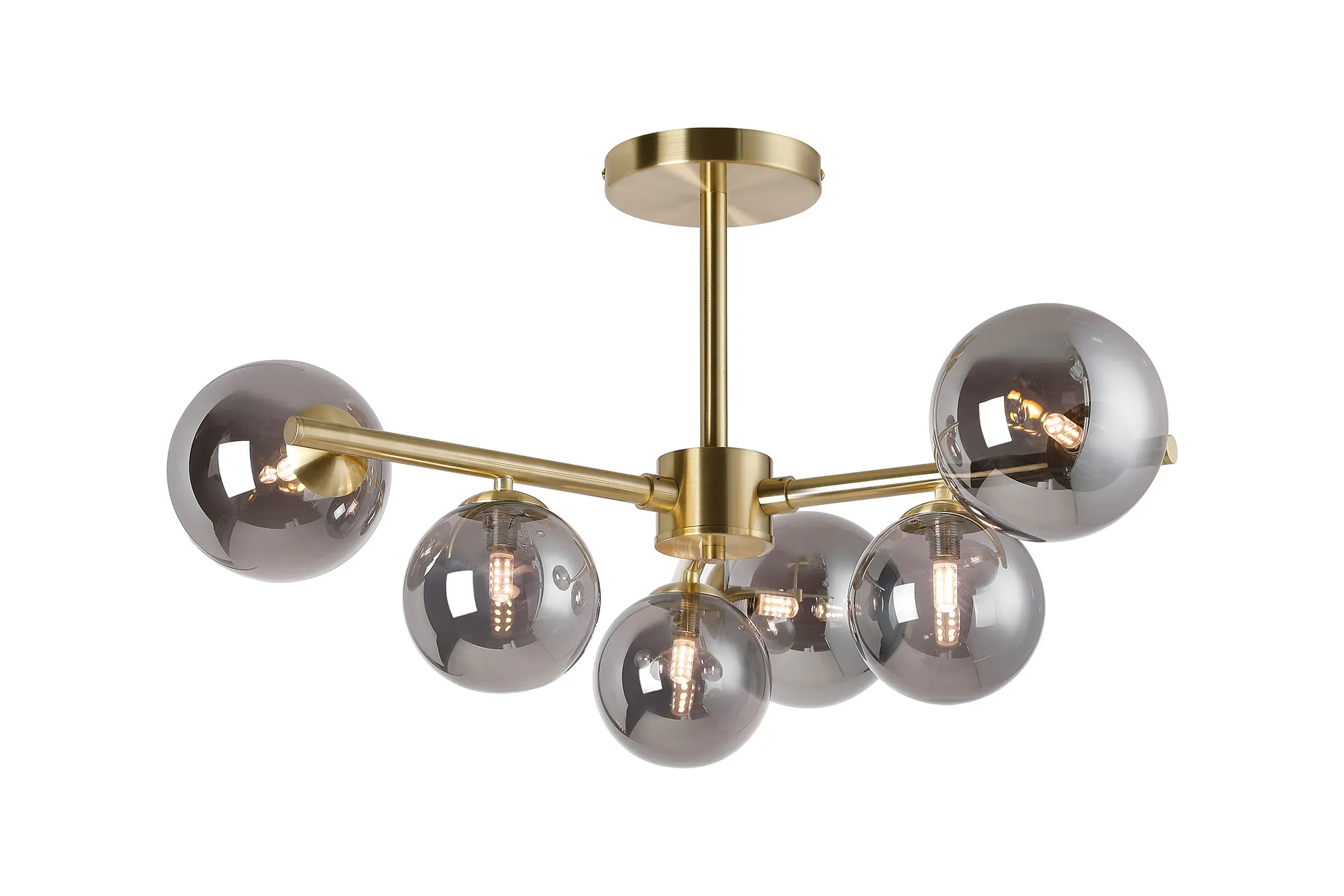 Seville 71.5cm Semi-Flush 3 Arm Ceiling Light, 6 x G9- Various Finishes - Image 11