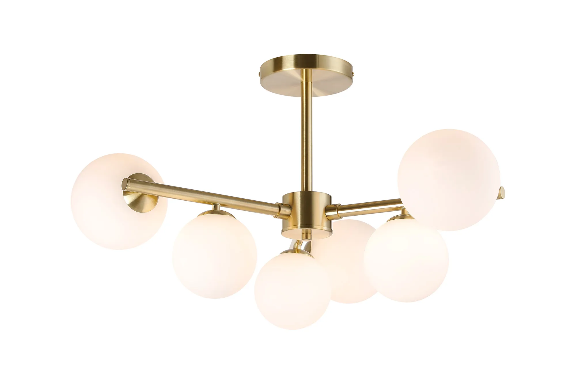 Seville 71.5cm Semi-Flush 3 Arm Ceiling Light, 6 x G9- Various Finishes - Image 12