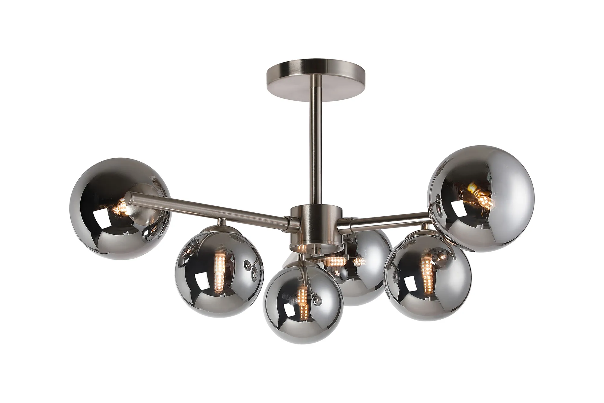 Seville 71.5cm Semi-Flush 3 Arm Ceiling Light, 6 x G9- Various Finishes - Image 14