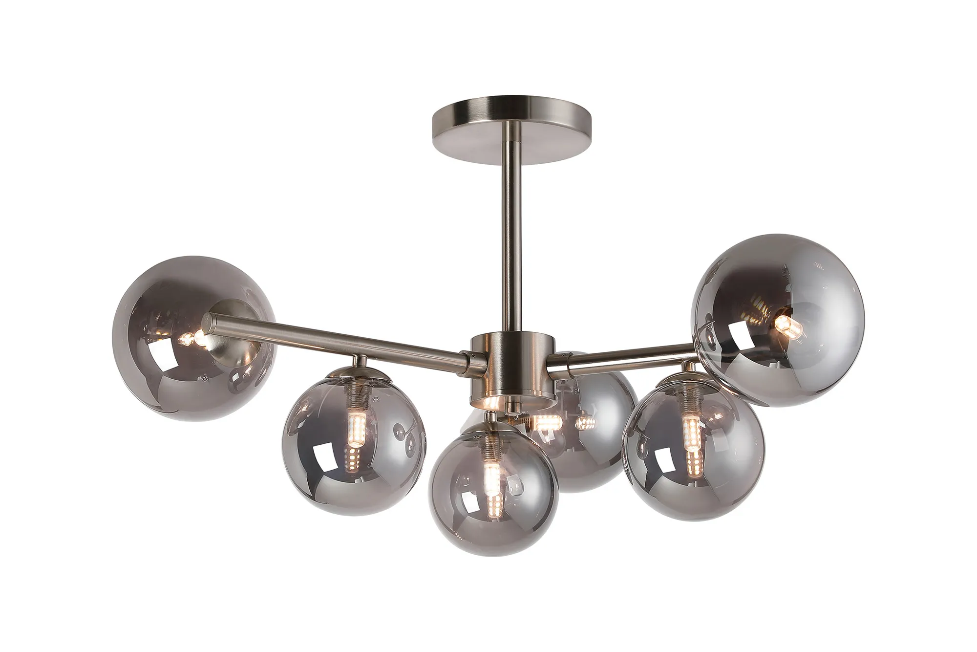 Seville 71.5cm Semi-Flush 3 Arm Ceiling Light, 6 x G9- Various Finishes - Image 17