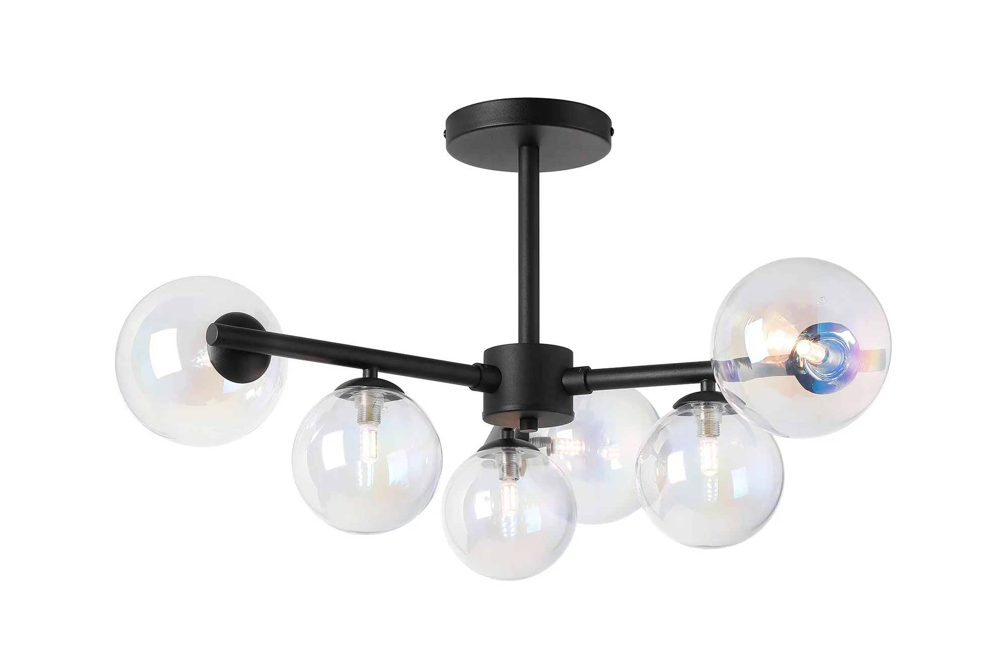 Seville 71.5cm Semi-Flush 3 Arm Ceiling Light, 6 x G9- Various Finishes - Image 2