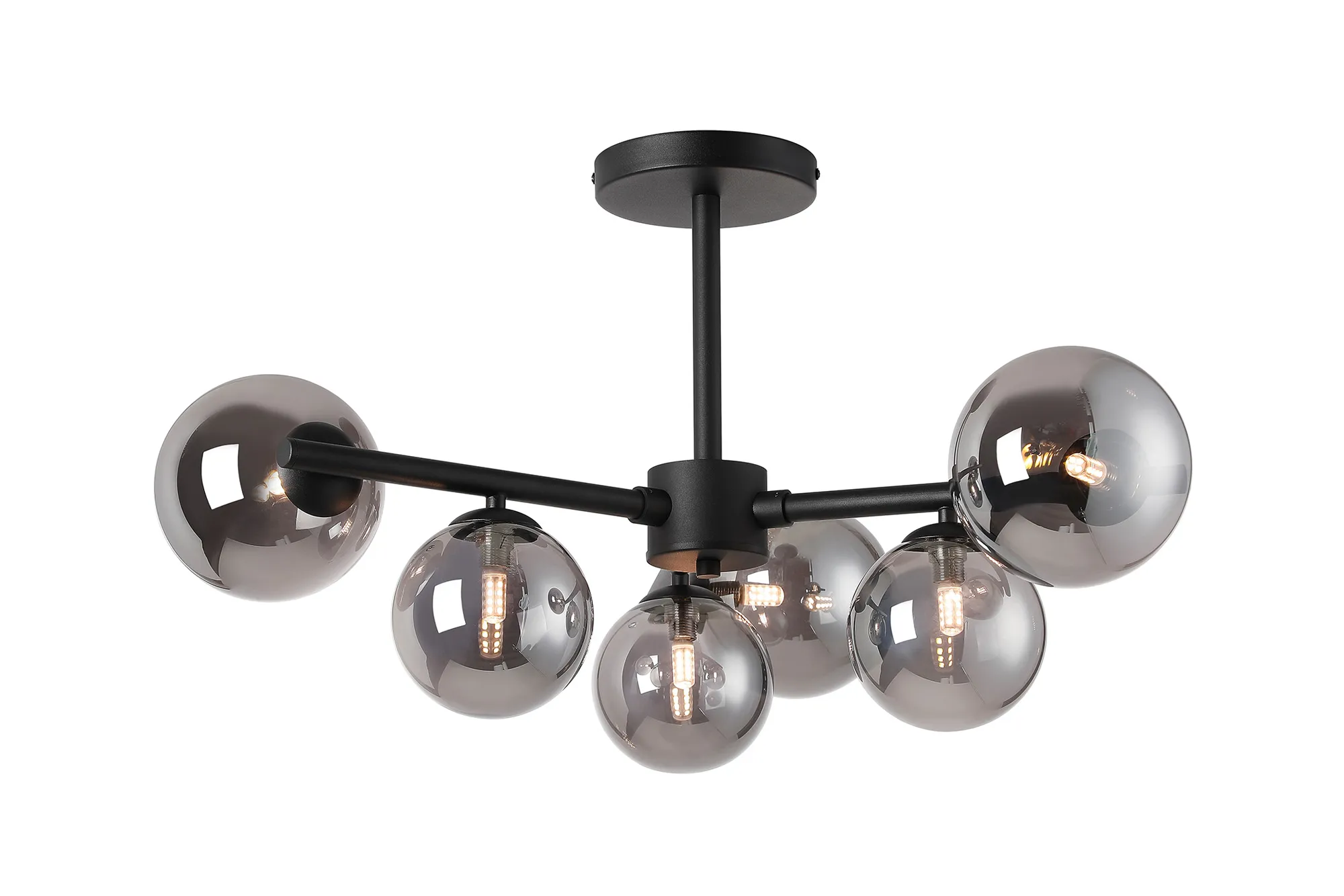 Seville 71.5cm Semi-Flush 3 Arm Ceiling Light, 6 x G9- Various Finishes - Image 8