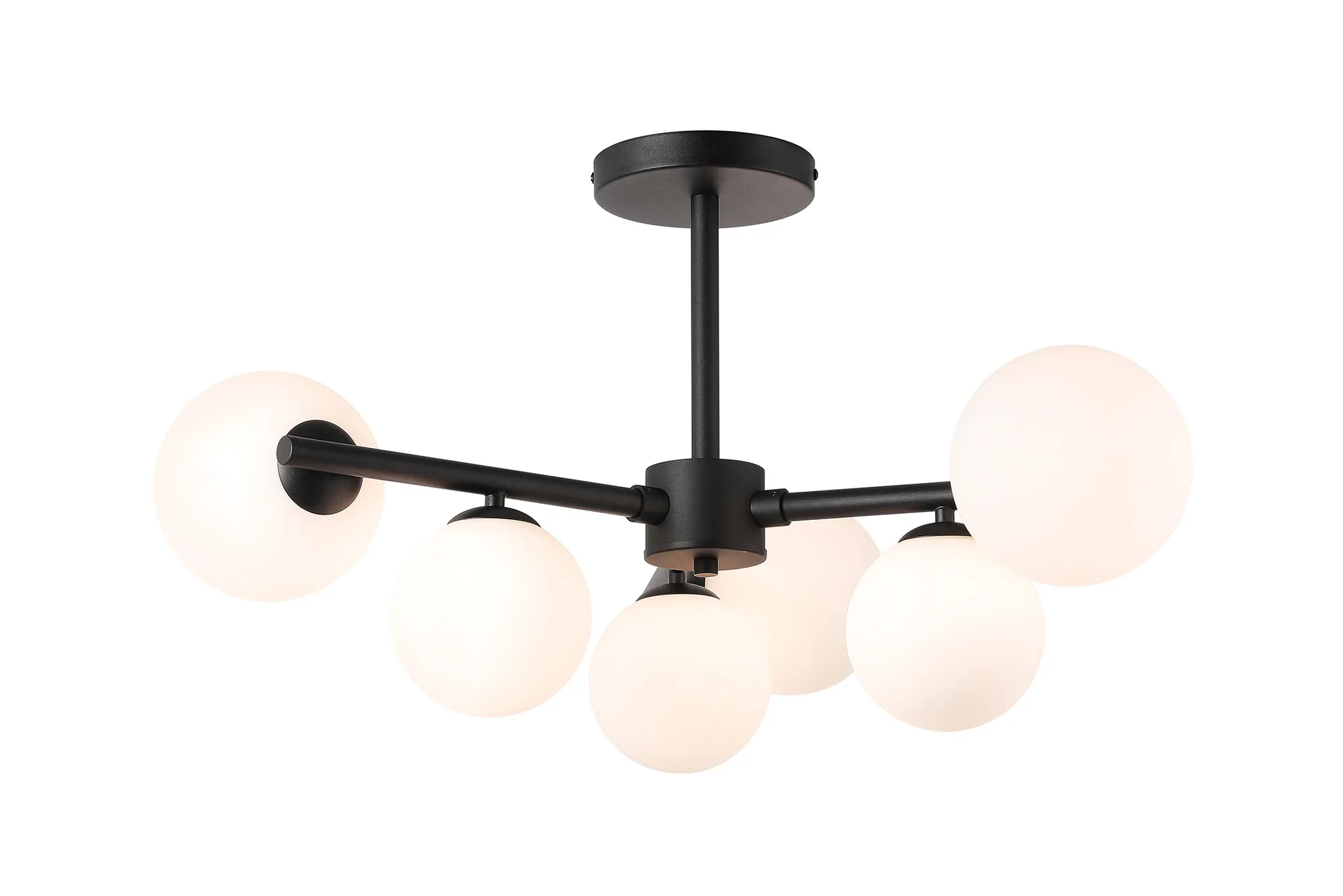 Seville 71.5cm Semi-Flush 3 Arm Ceiling Light, 6 x G9- Various Finishes - Image 9