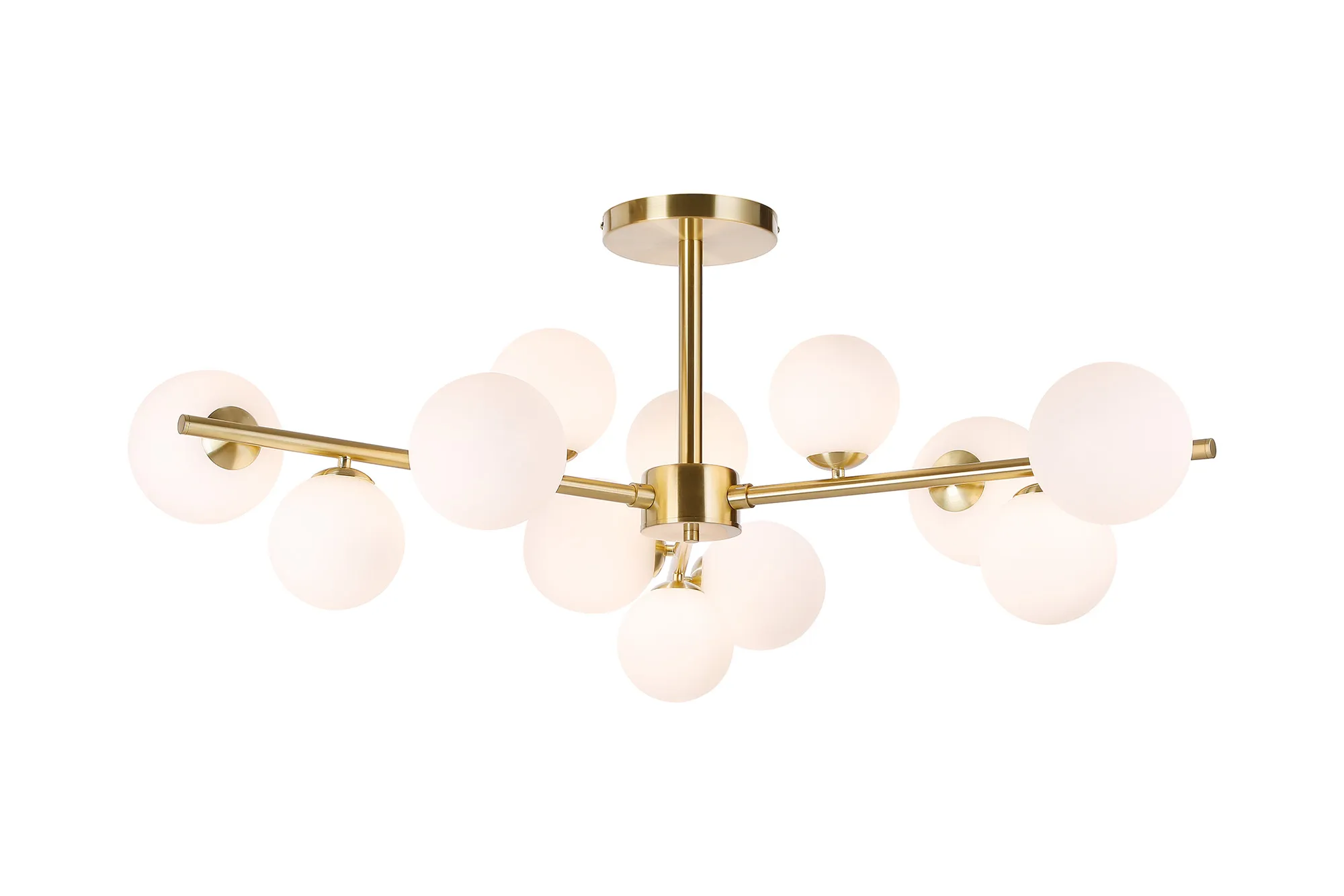 Seville 110cm Semi-Flush 3 Arm Ceiling Light, 12 x G9- Various Finishes - Image 13