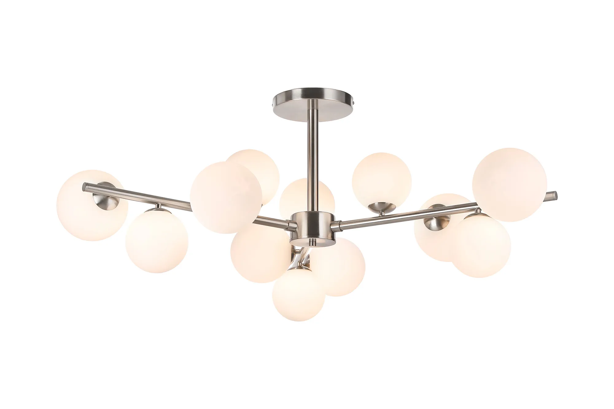 Seville 110cm Semi-Flush 3 Arm Ceiling Light, 12 x G9- Various Finishes - Image 16