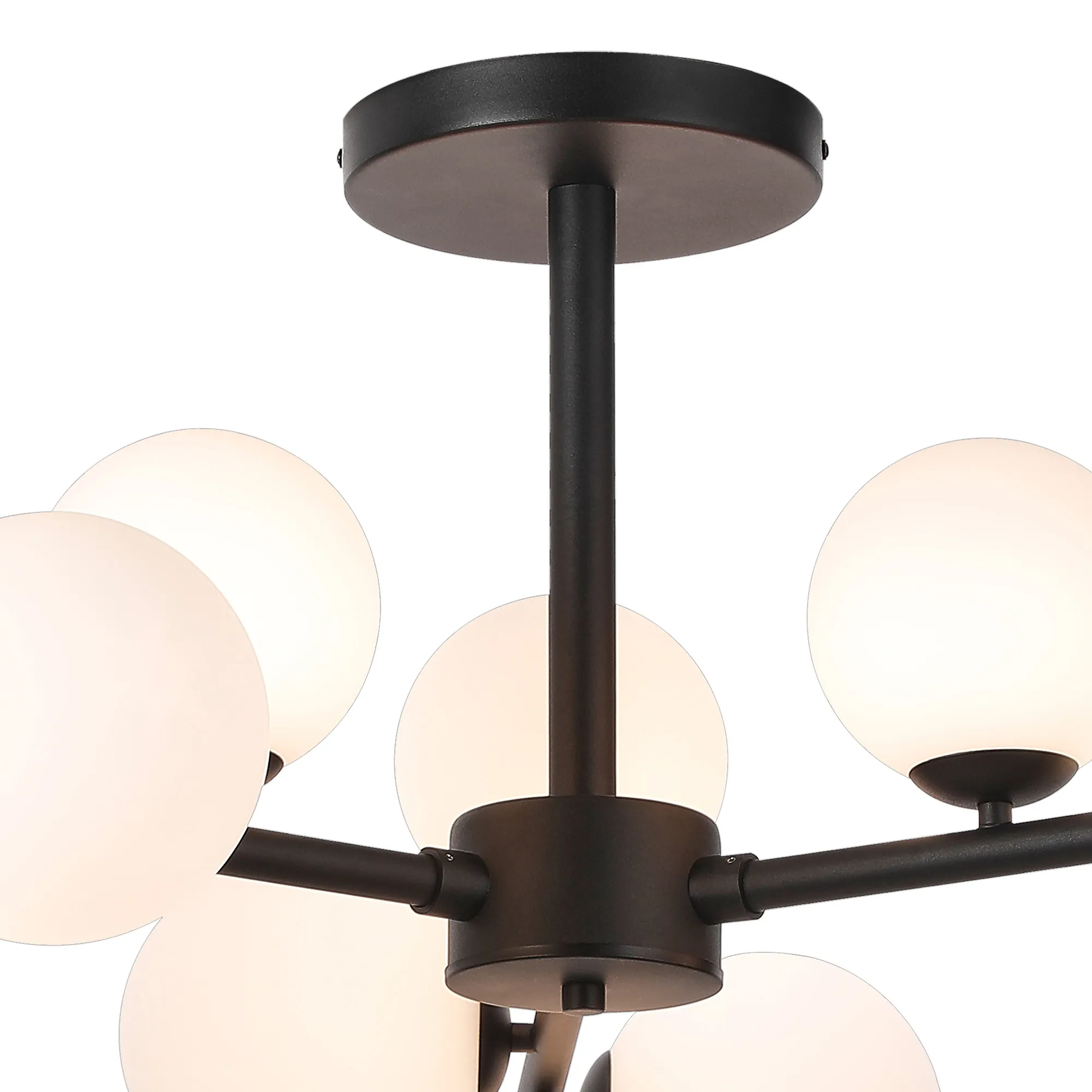 Seville 110cm Semi-Flush 3 Arm Ceiling Light, 12 x G9- Various Finishes - Image 5