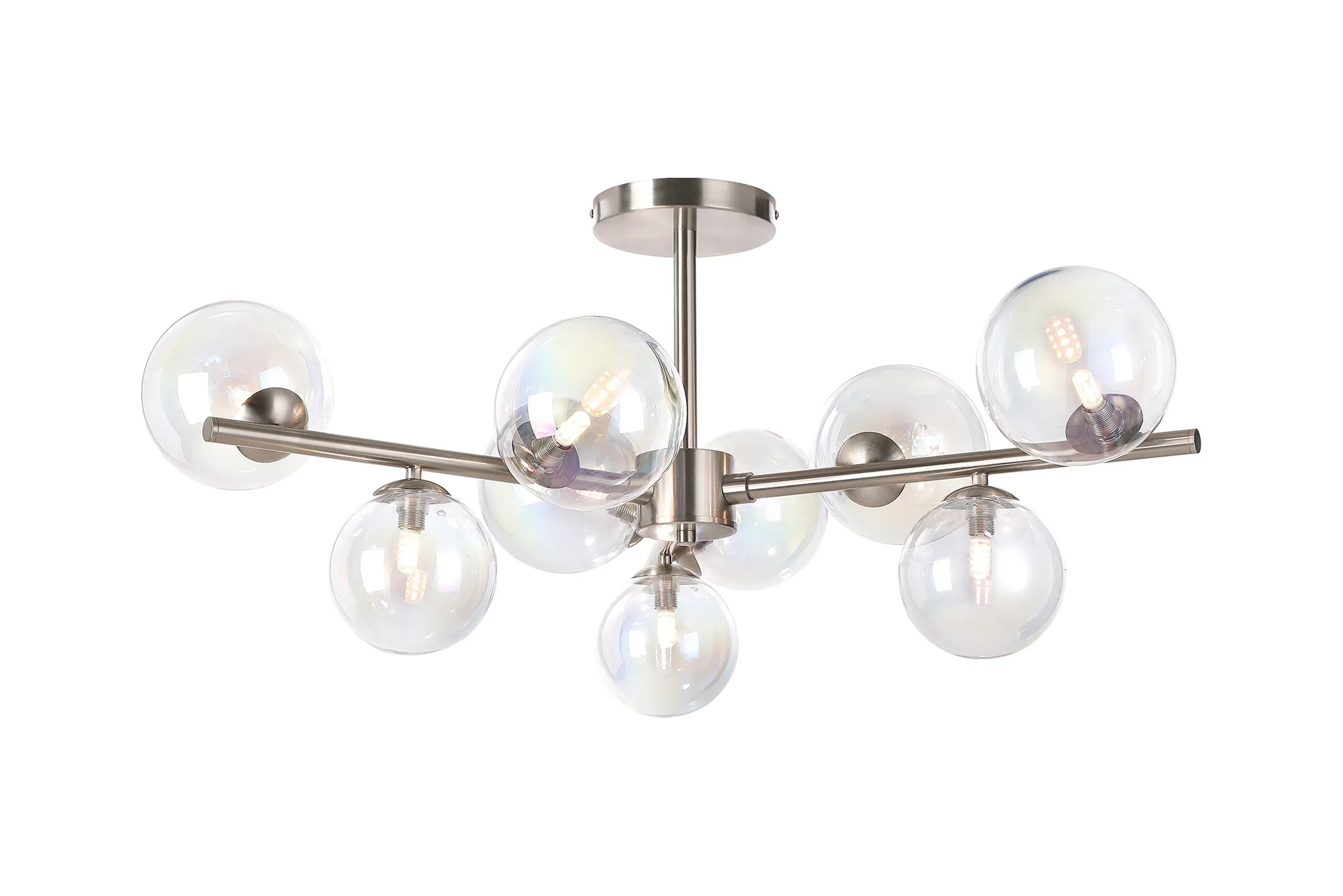 Seville 88cm Semi-Flush 3 Arm Ceiling Light, 9 x G9- Various Finish
