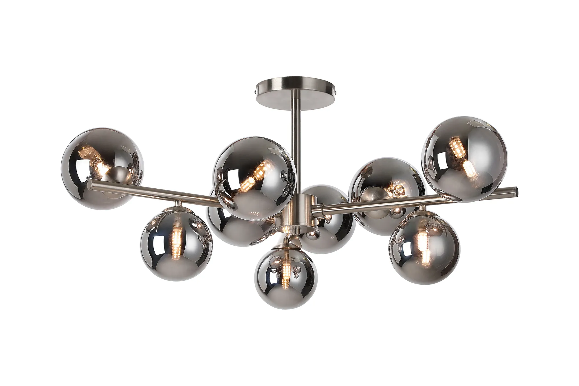 Seville 88cm Semi-Flush 3 Arm Ceiling Light, 9 x G9- Various Finish - Image 12