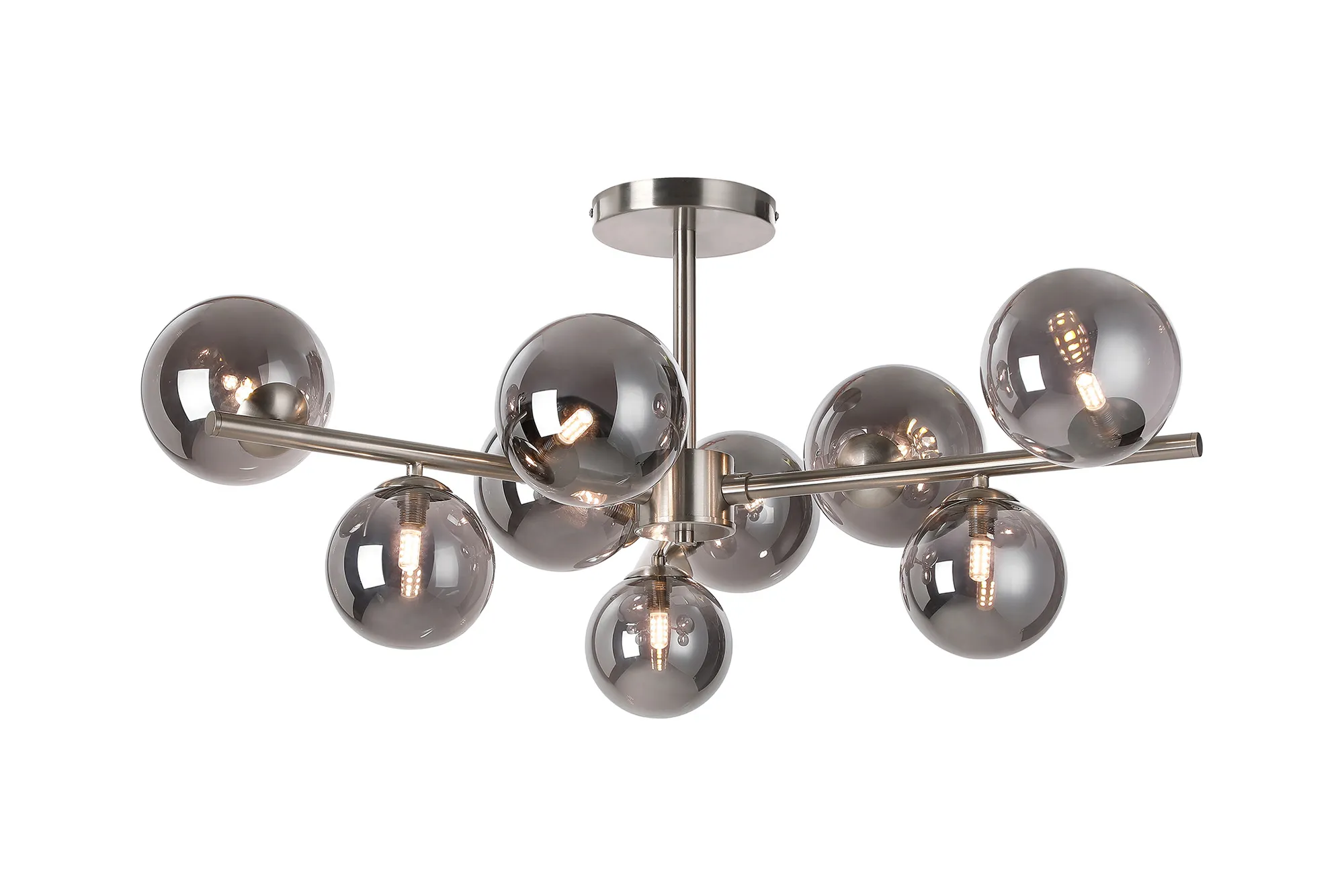Seville 88cm Semi-Flush 3 Arm Ceiling Light, 9 x G9- Various Finish - Image 14