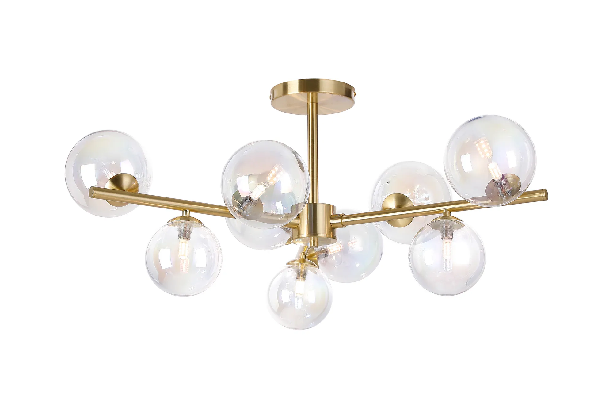 Seville 88cm Semi-Flush 3 Arm Ceiling Light, 9 x G9- Various Finish - Image 20