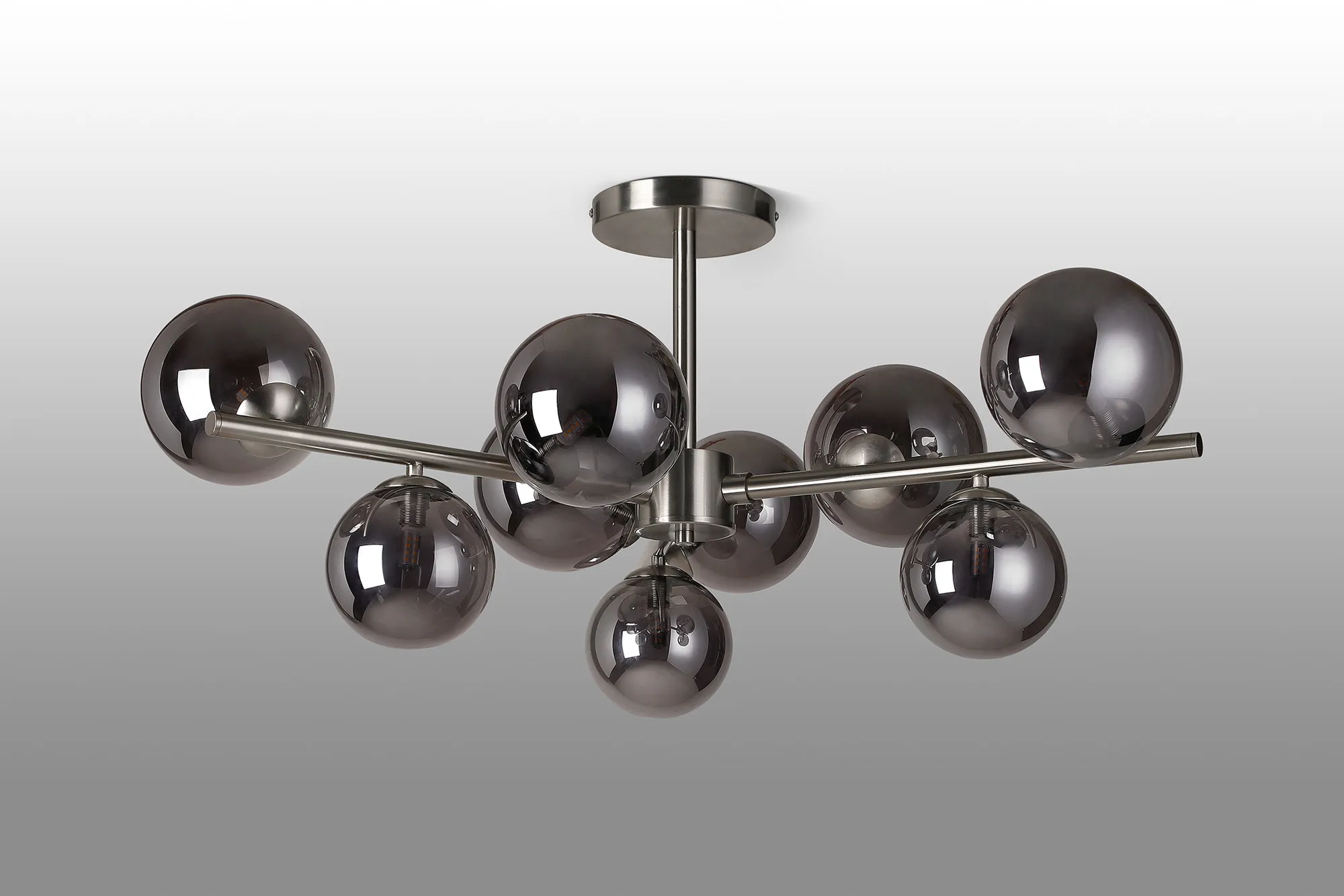 Seville 88cm Semi-Flush 3 Arm Ceiling Light, 9 x G9- Various Finish - Image 3