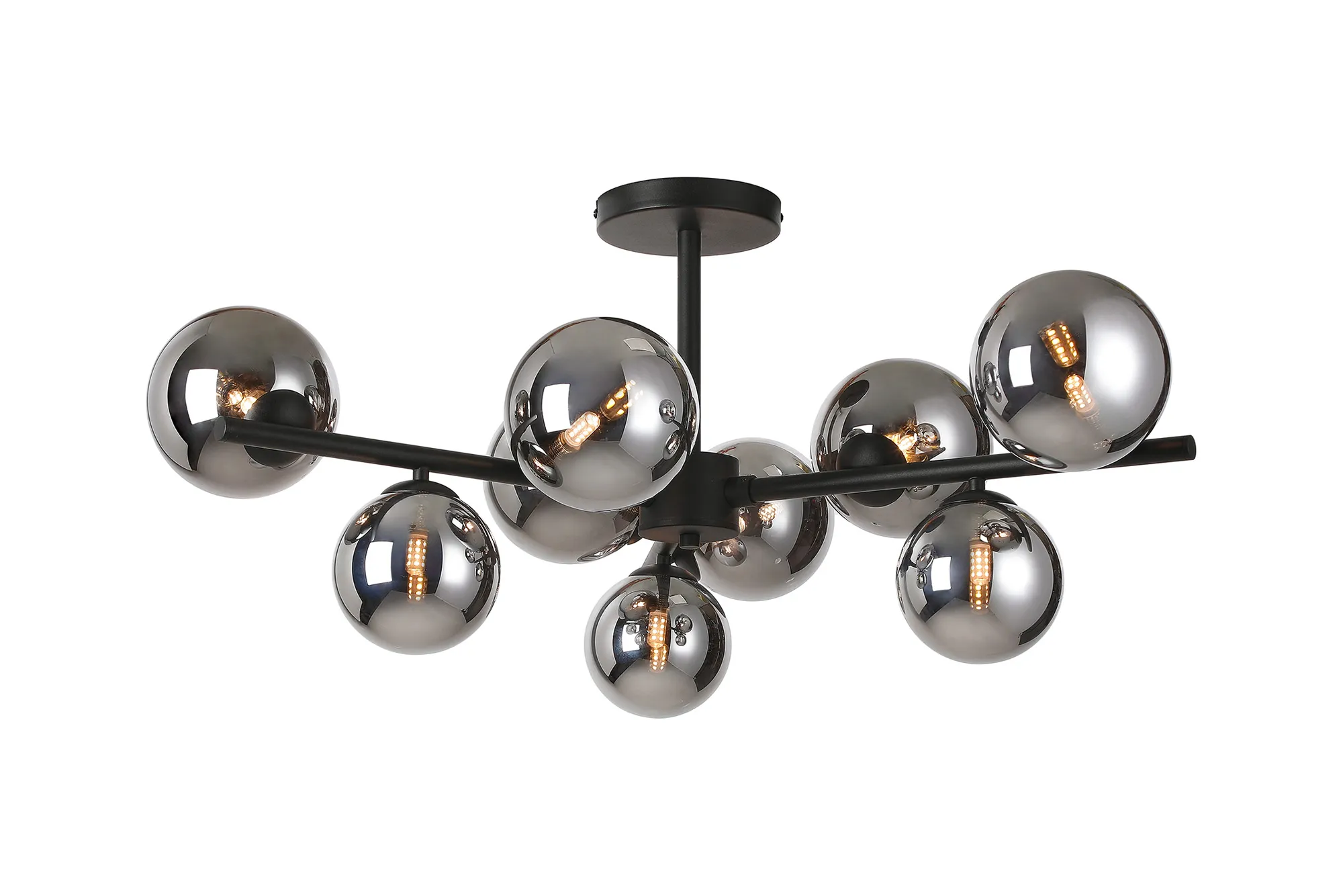 Seville 88cm Semi-Flush 3 Arm Ceiling Light, 9 x G9- Various Finish - Image 4