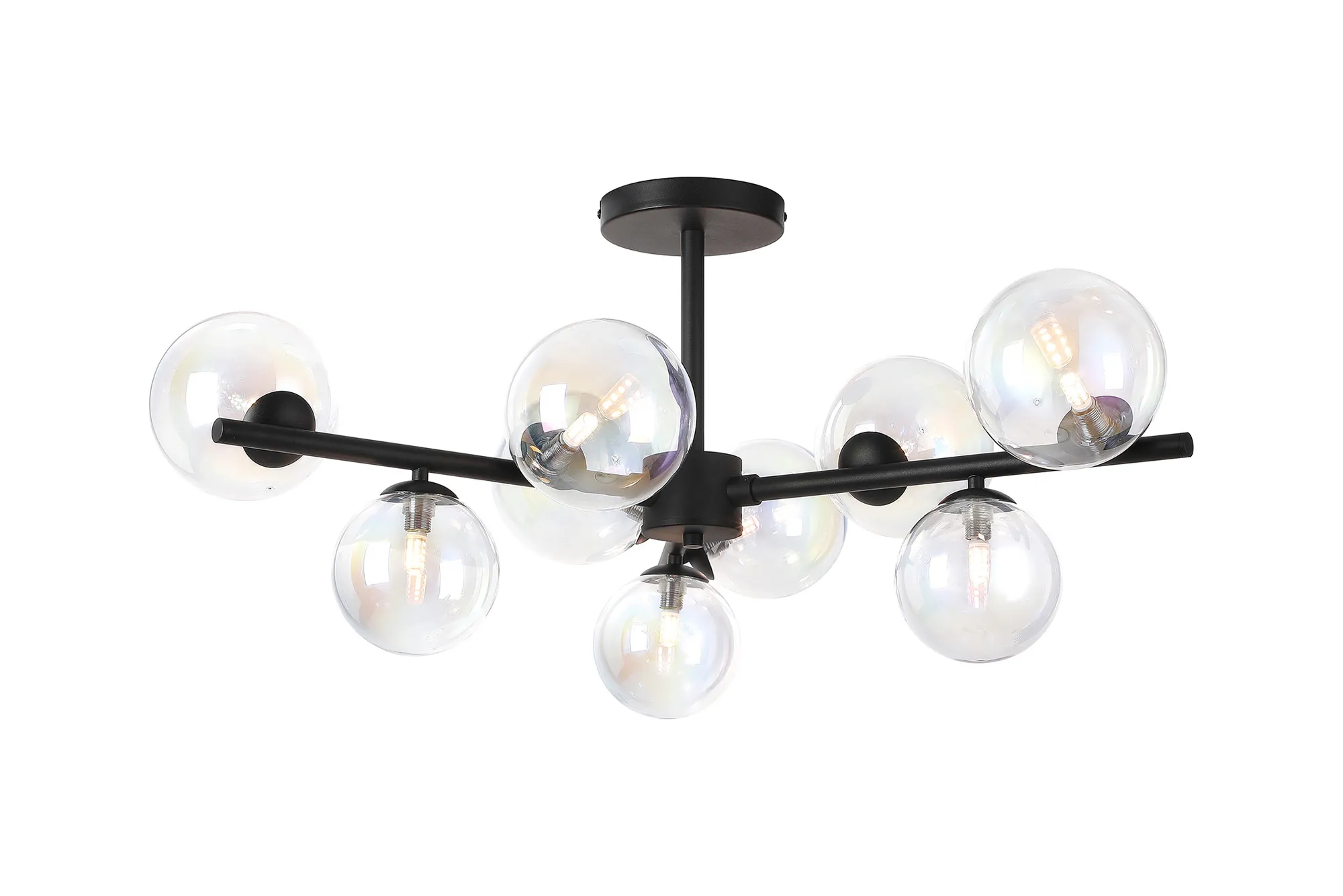 Seville 88cm Semi-Flush 3 Arm Ceiling Light, 9 x G9- Various Finish - Image 5