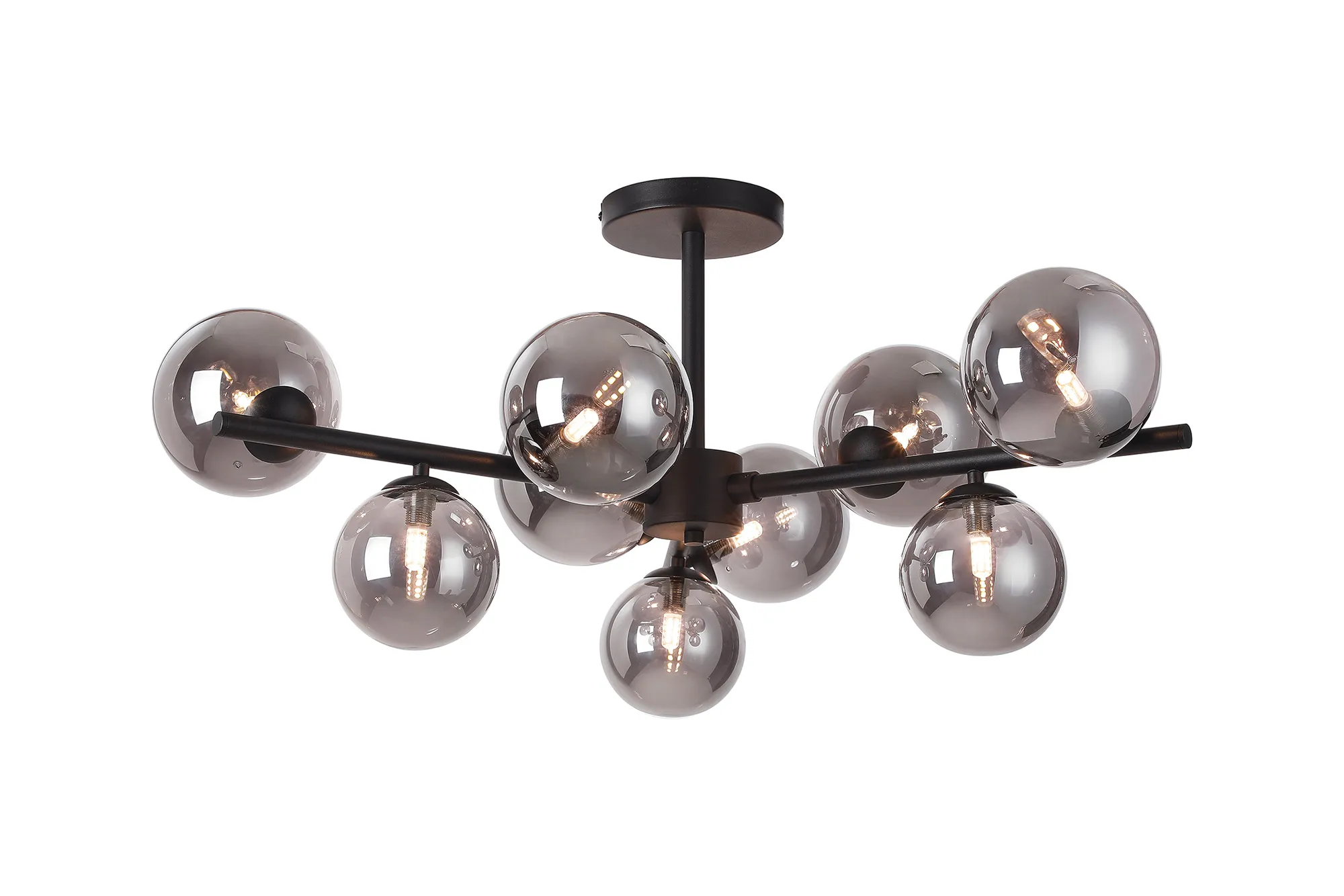 Seville 88cm Semi-Flush 3 Arm Ceiling Light, 9 x G9- Various Finish - Image 6
