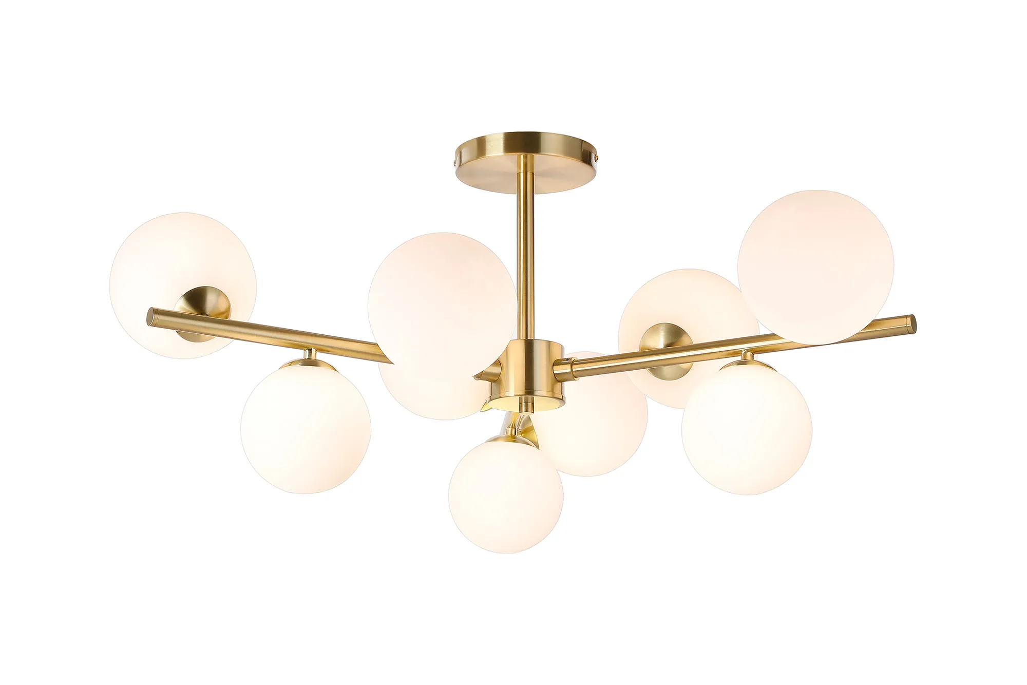 Seville 88cm Semi-Flush 3 Arm Ceiling Light, 9 x G9- Various Finish - Image 9