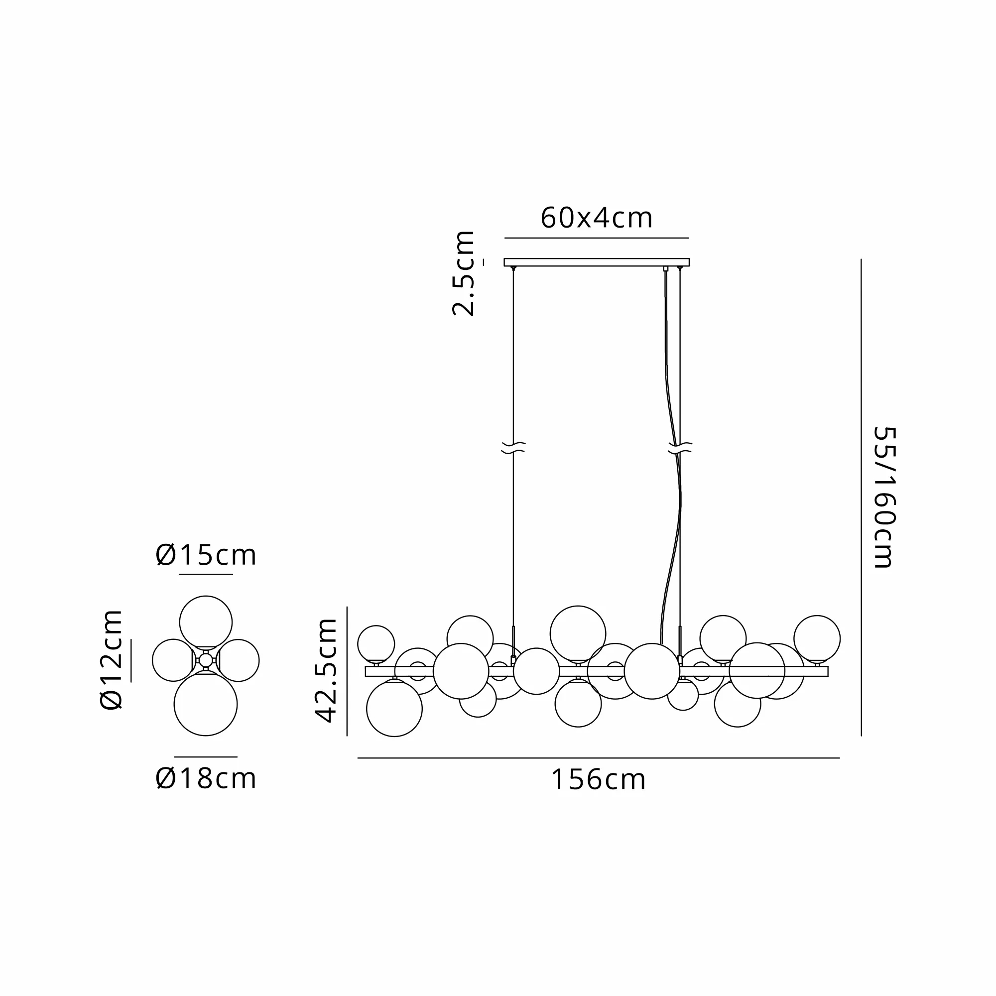 Seville LT 19 Linear Pendant - Various Colours - Image 7