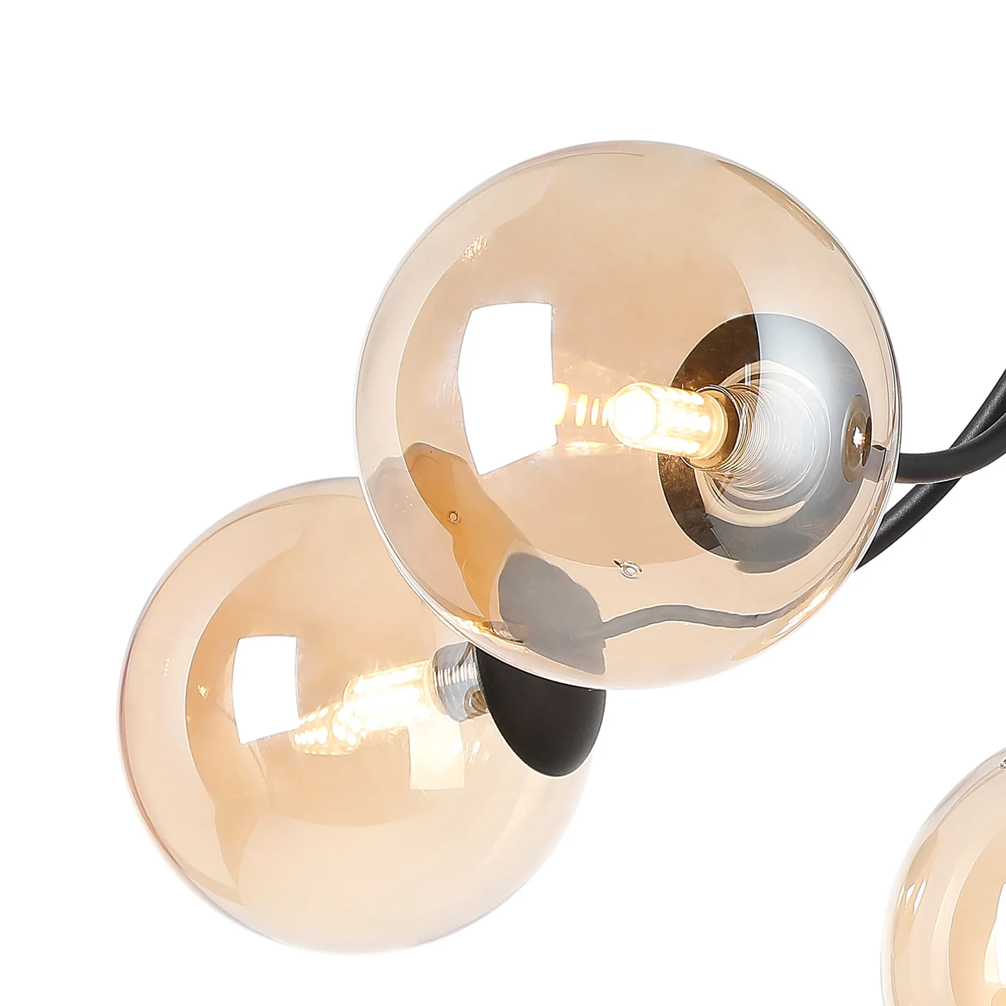 Seville 60cm Semi-Flush Curved 5 Arm Ceiling Light - Image 17