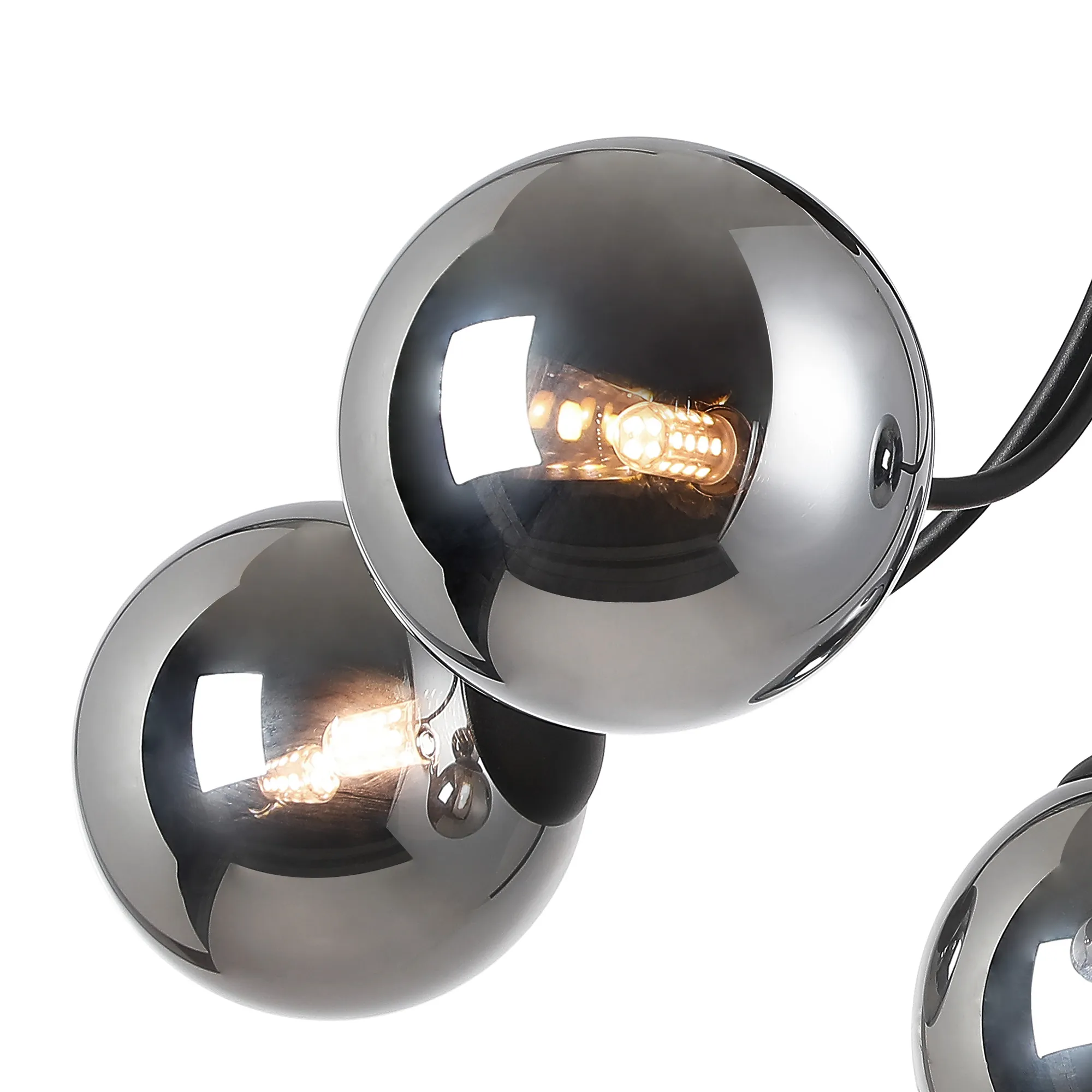 Seville 60cm Semi-Flush Curved 5 Arm Ceiling Light - Image 5