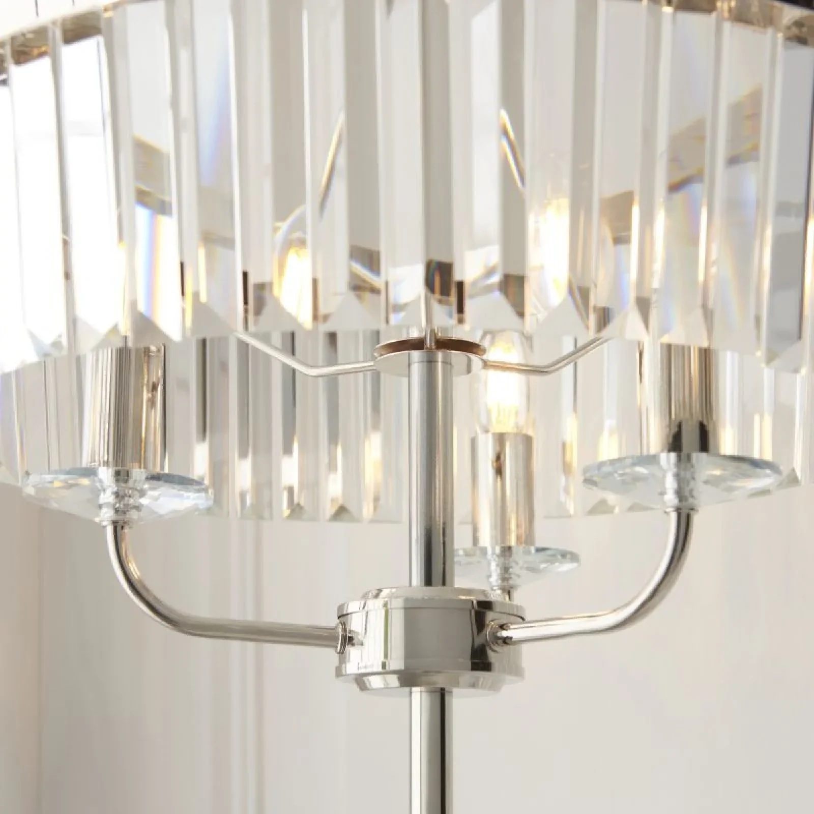 Regina Floor Lamp- Nickel/ Antique Brass Finish - Image 4