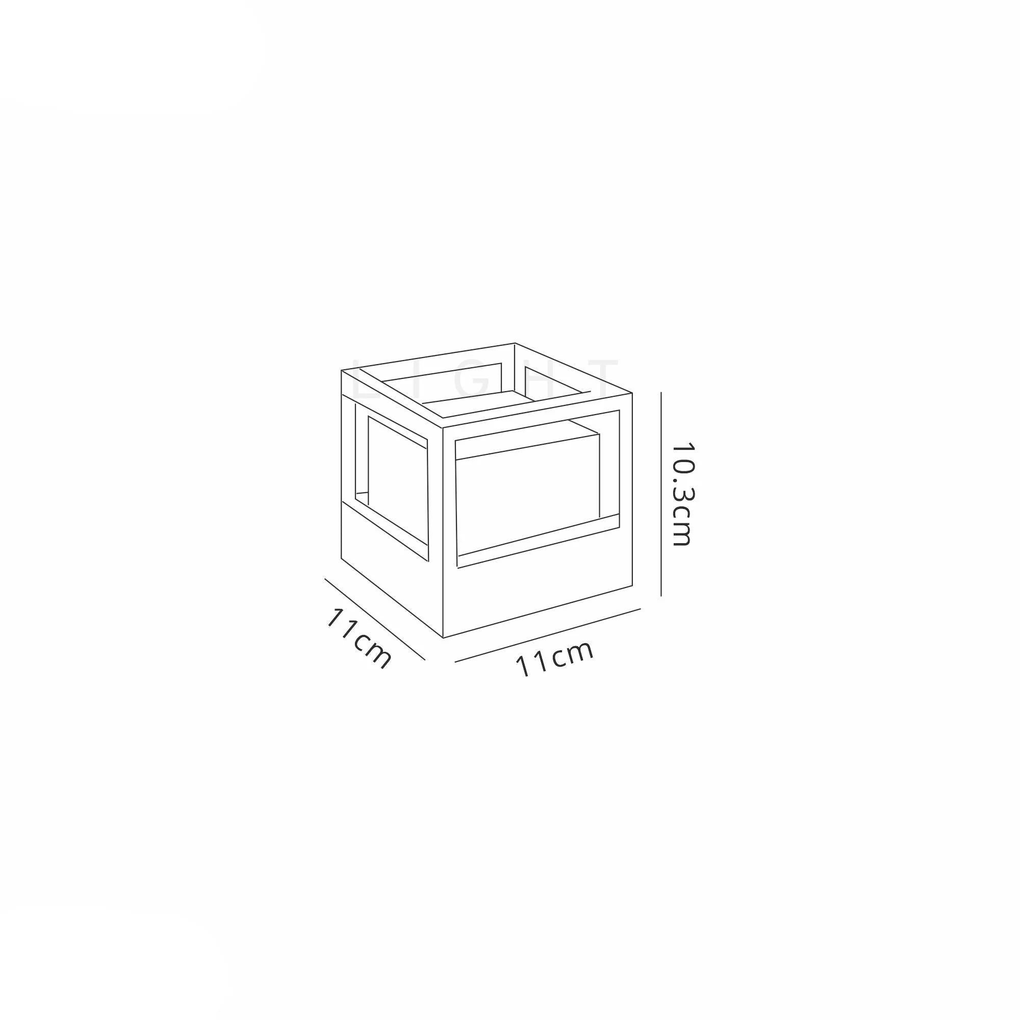Regina Round/Square LED Wall Light IP54 - Anthracite - Image 10