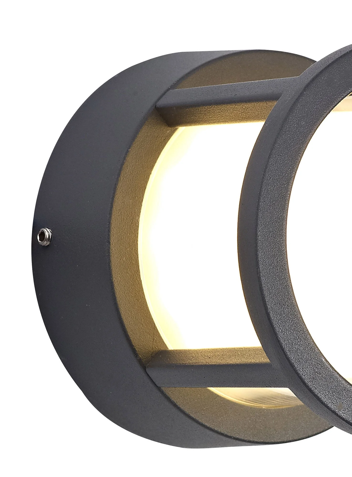 Regina Round/Square LED Wall Light IP54 - Anthracite - Image 3