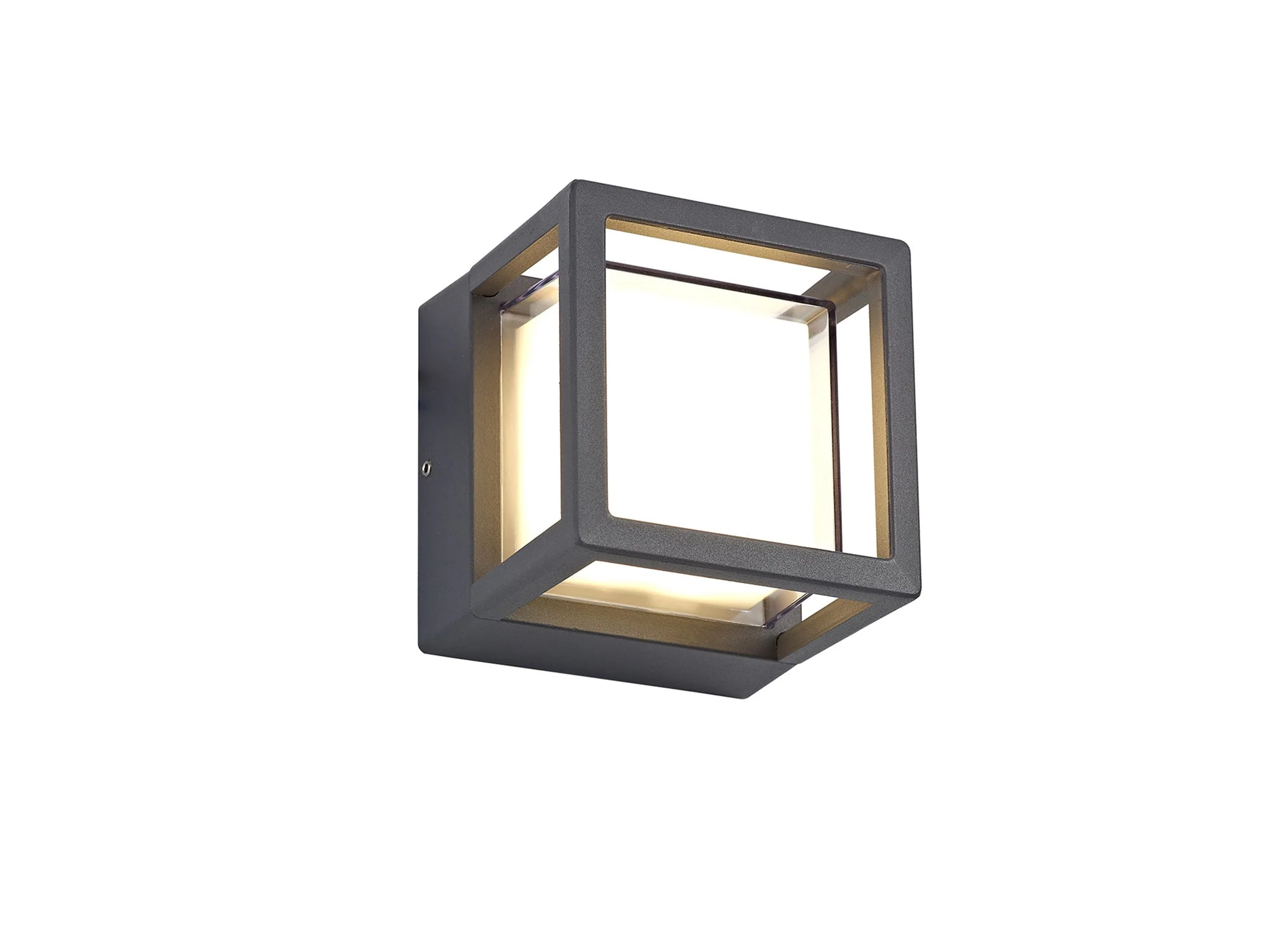Regina Round/Square LED Wall Light IP54 - Anthracite - Image 6