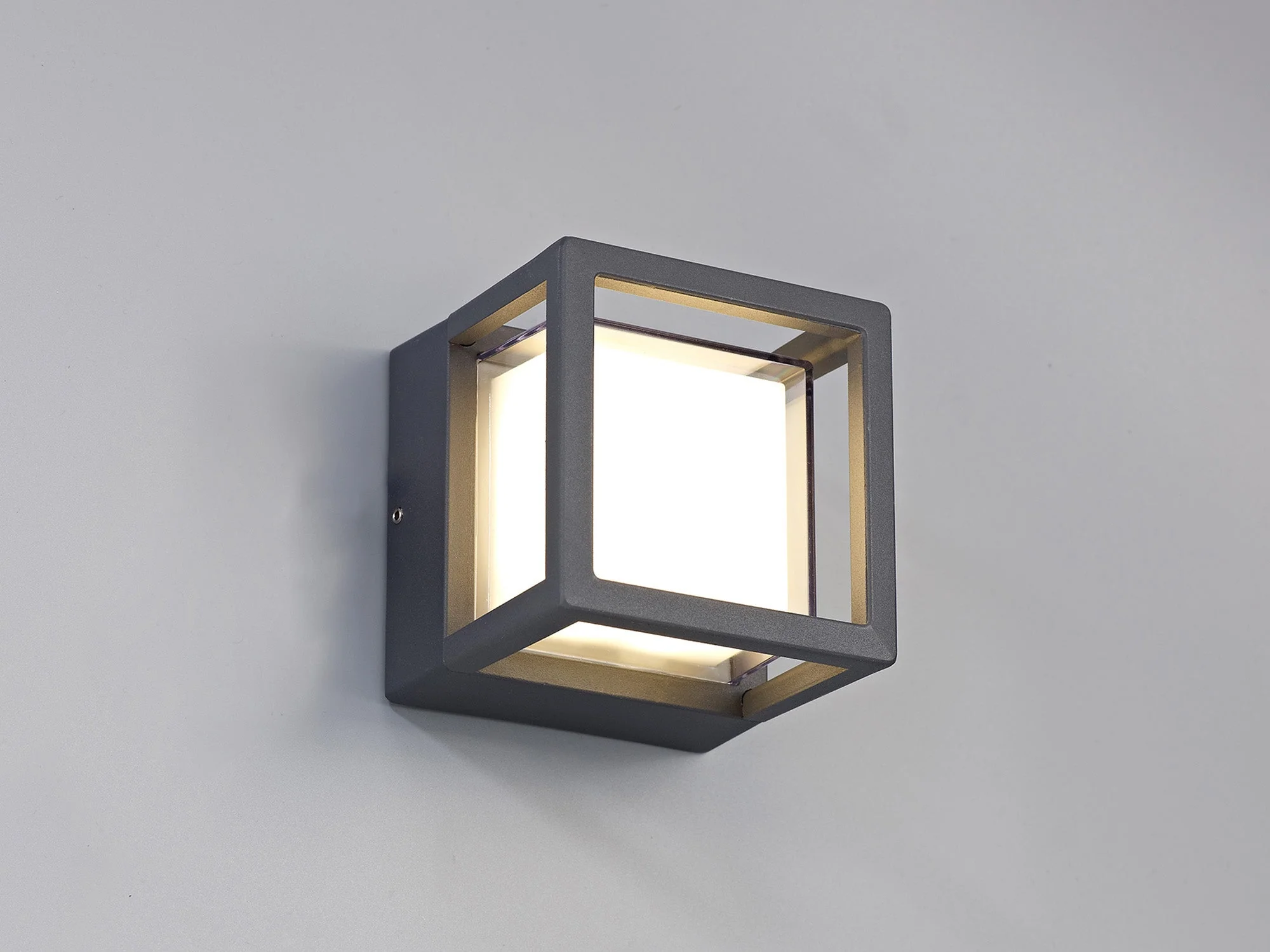Regina Round/Square LED Wall Light IP54 - Anthracite - Image 7