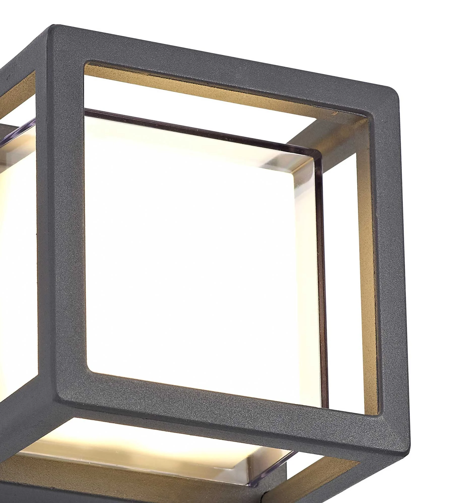 Regina Round/Square LED Wall Light IP54 - Anthracite - Image 8