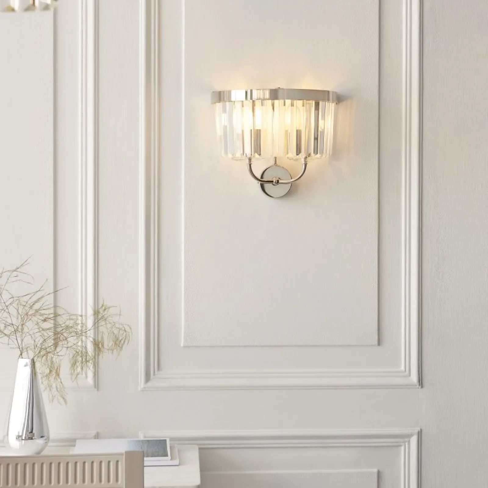 Regina Wall Light- Nickel/ Brass Finish - Image 4