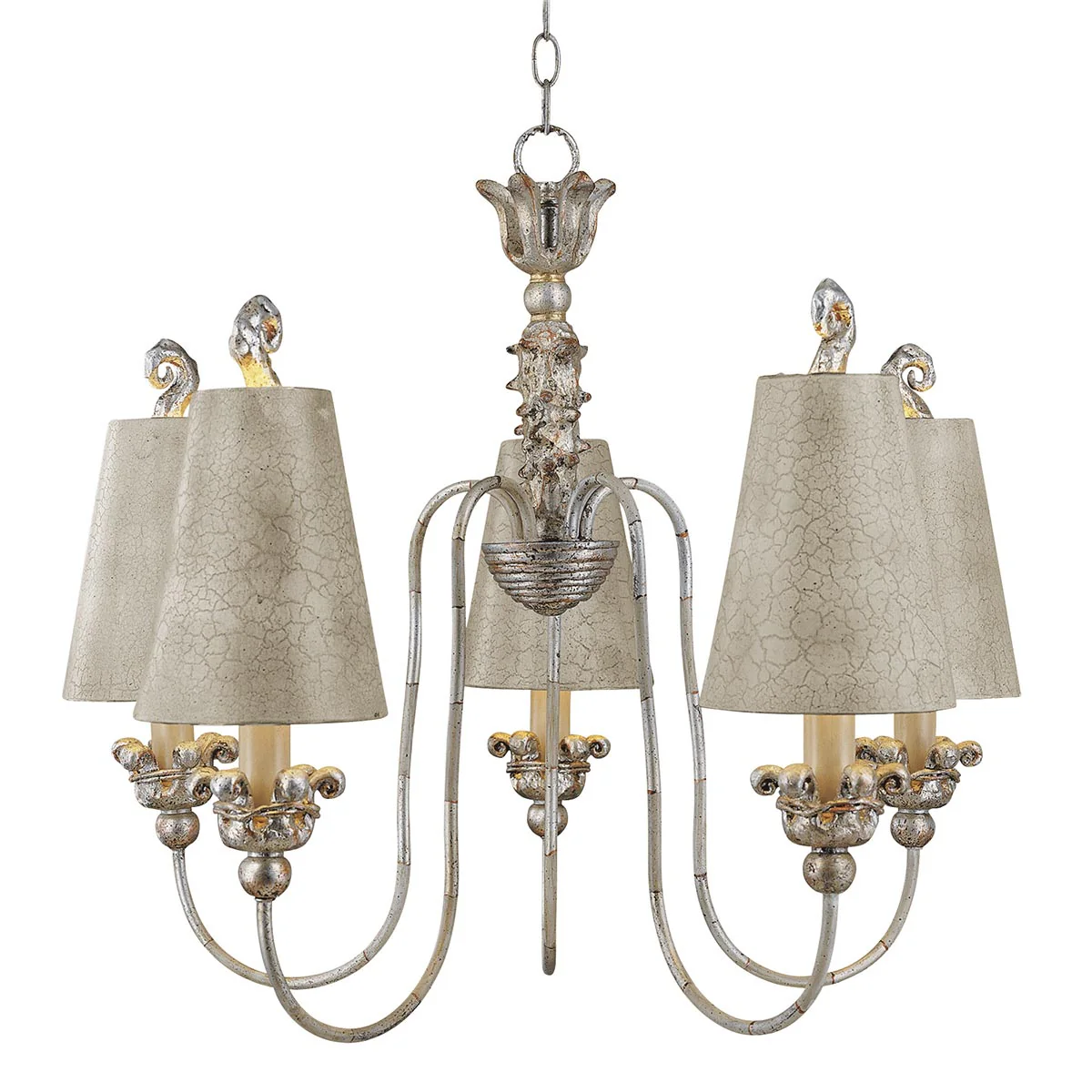Remi 5Lt Multi-Arm Pendants - Silver & Gold