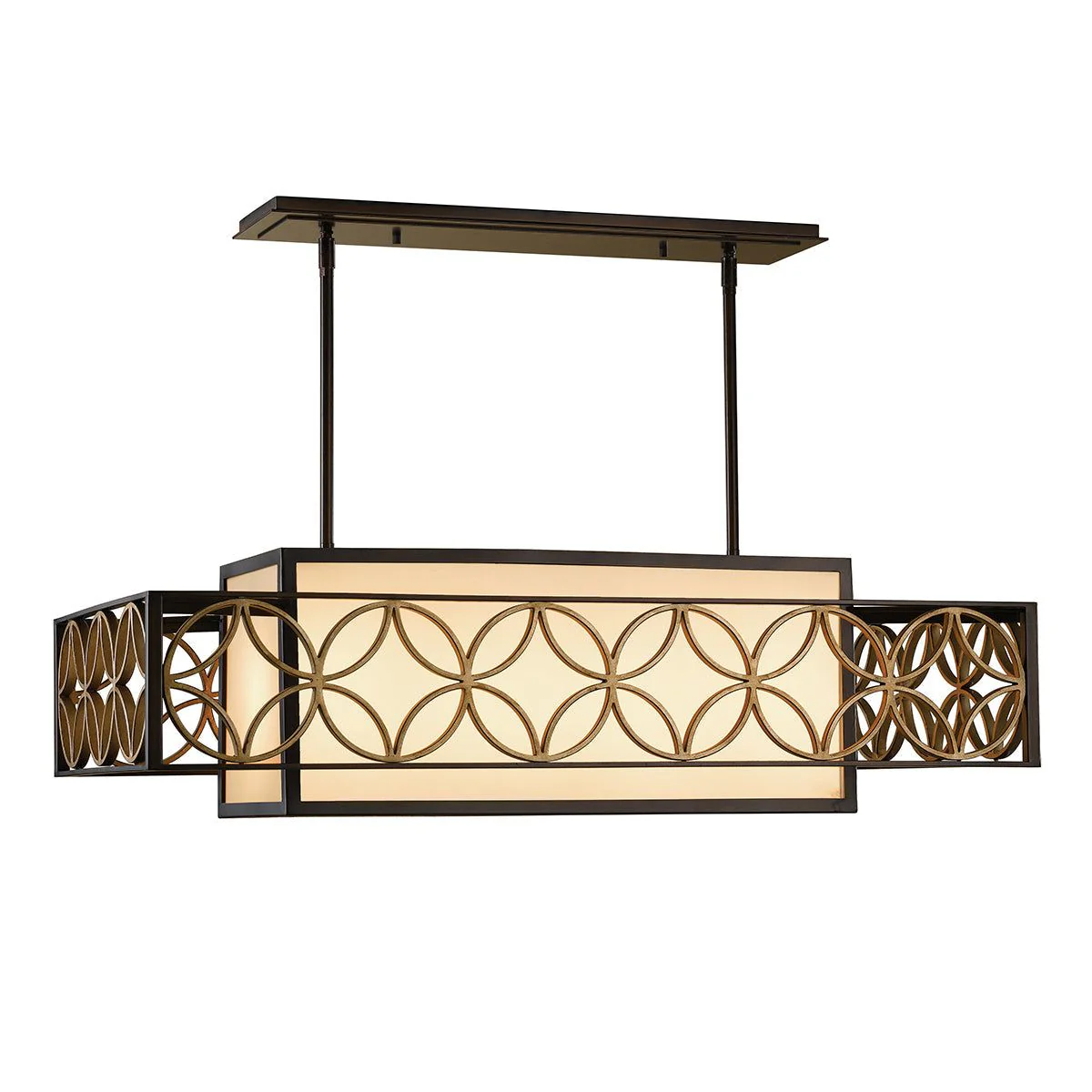 Remy 4Lt Island Light - Heritage Bronze/Parissiene Gold Finish