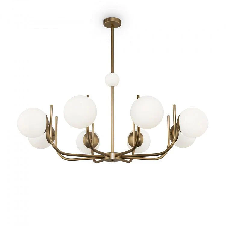 Rendez-vous 8/10lt Pendant Lamp - Brass/White - Image 2