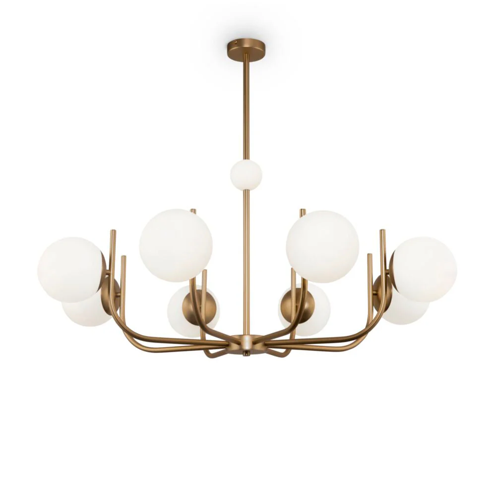 Rendez-vous 8/10lt Pendant Lamp - Brass/White - Image 4