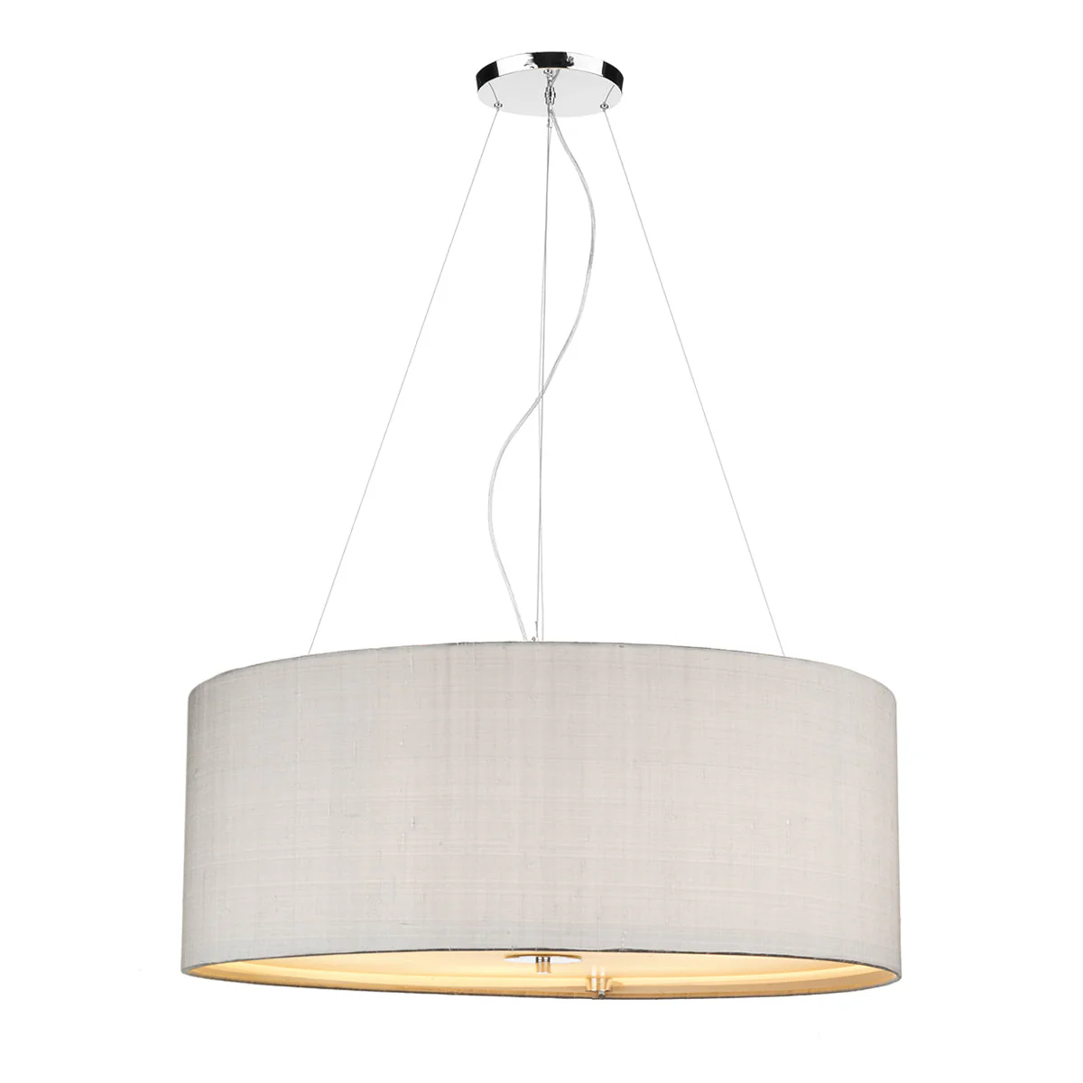 Renoir 3/6Lt Pendant Polished Chrome With Bespoke Shade - Image 5