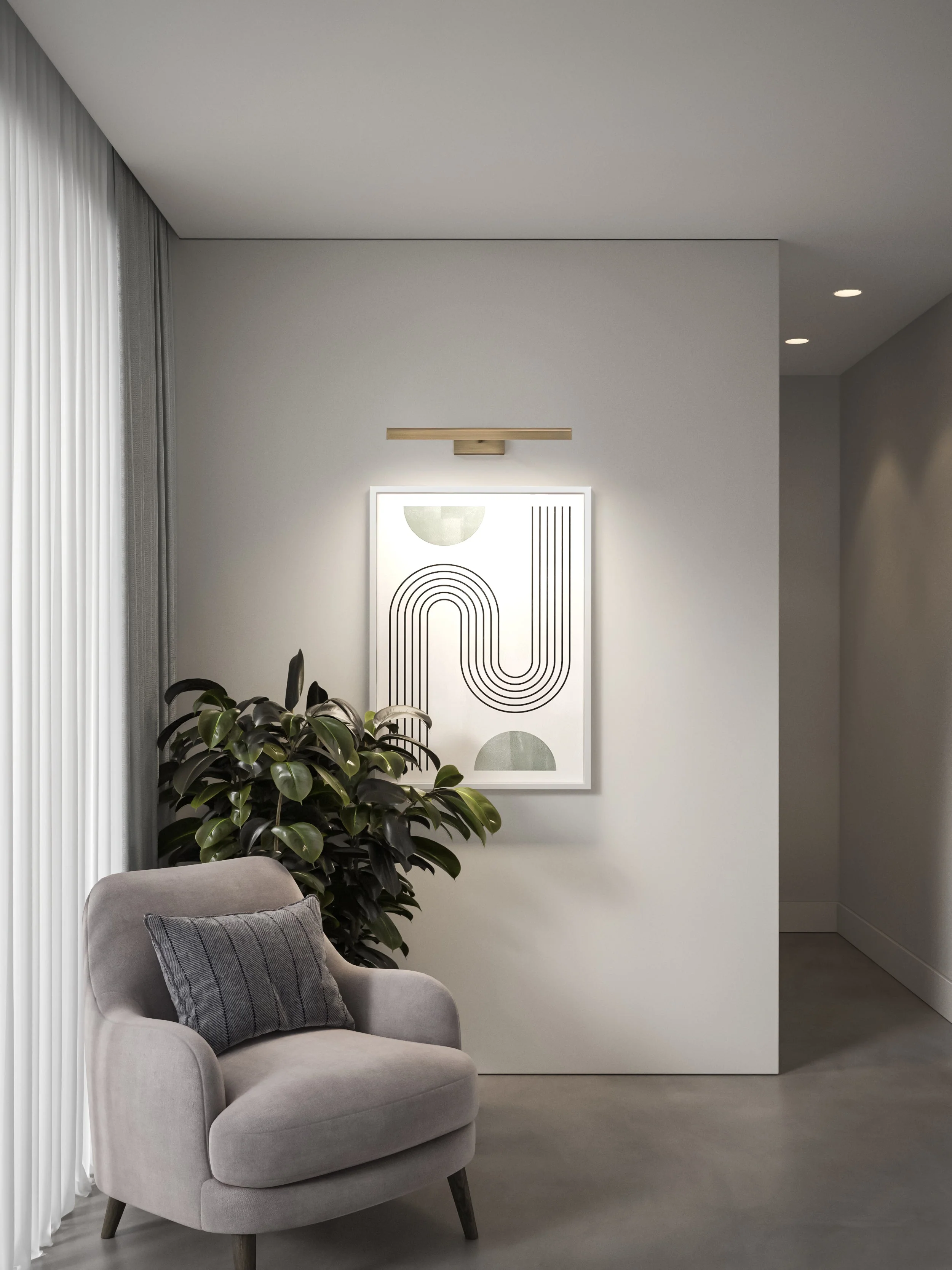 Renoir Indoor Picture Light In Various Finishes & Sizes Integrated LED IP20 - Image 31